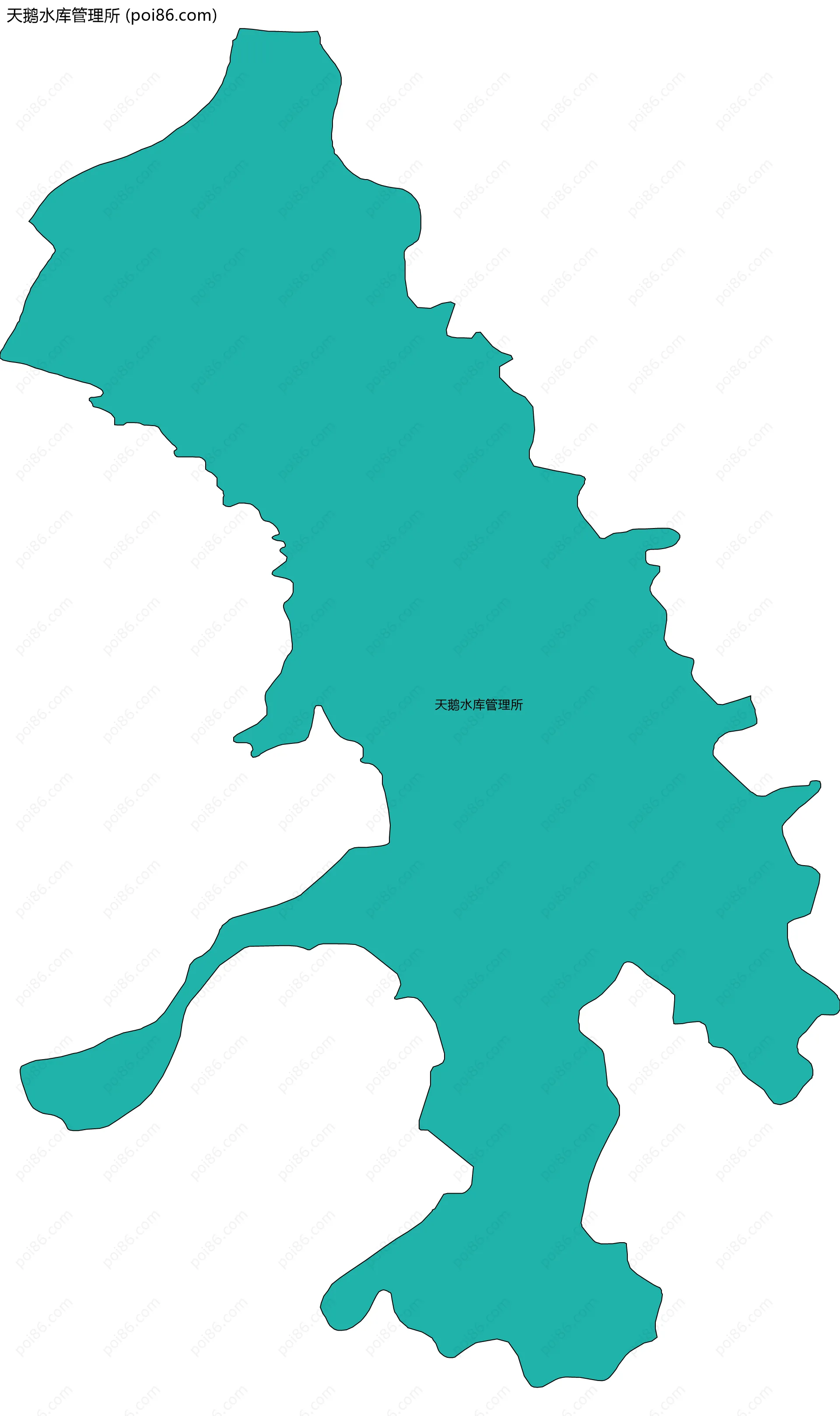 天鹅水库管理所边界地图