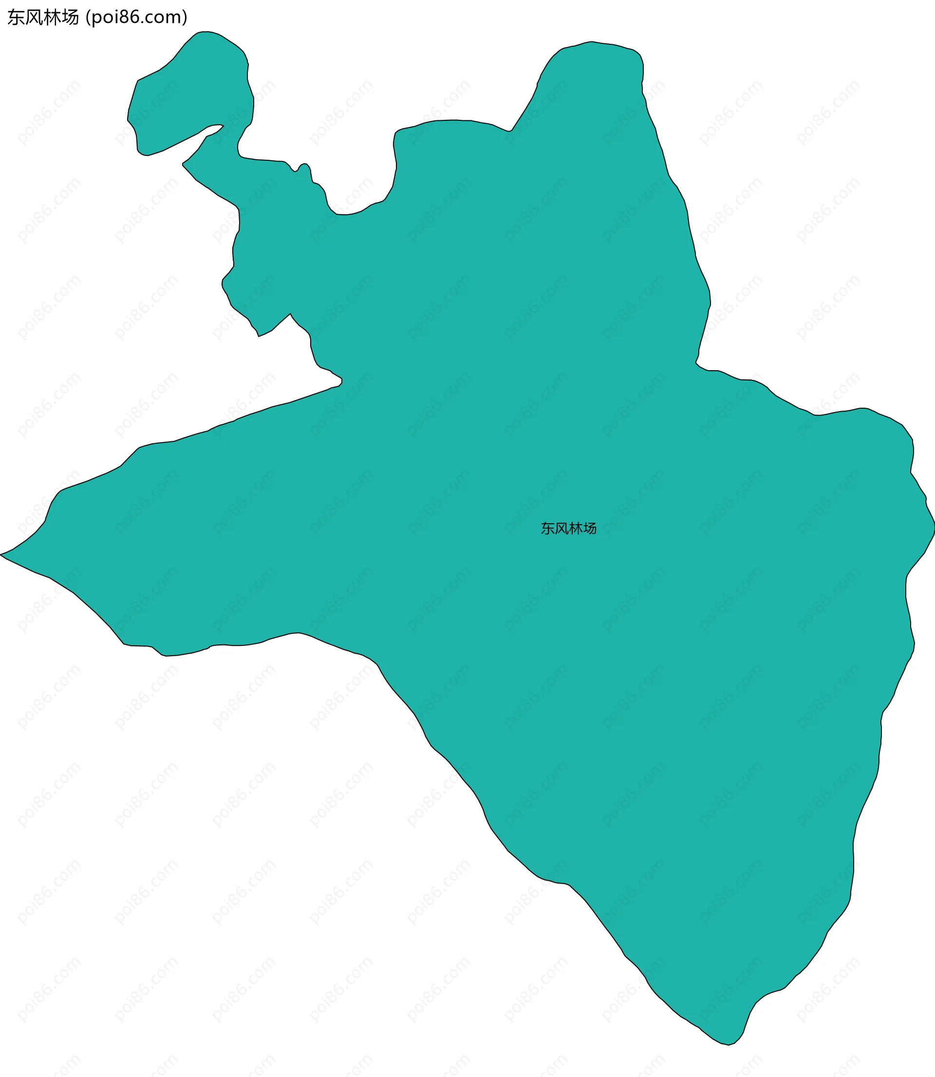 东风林场边界地图