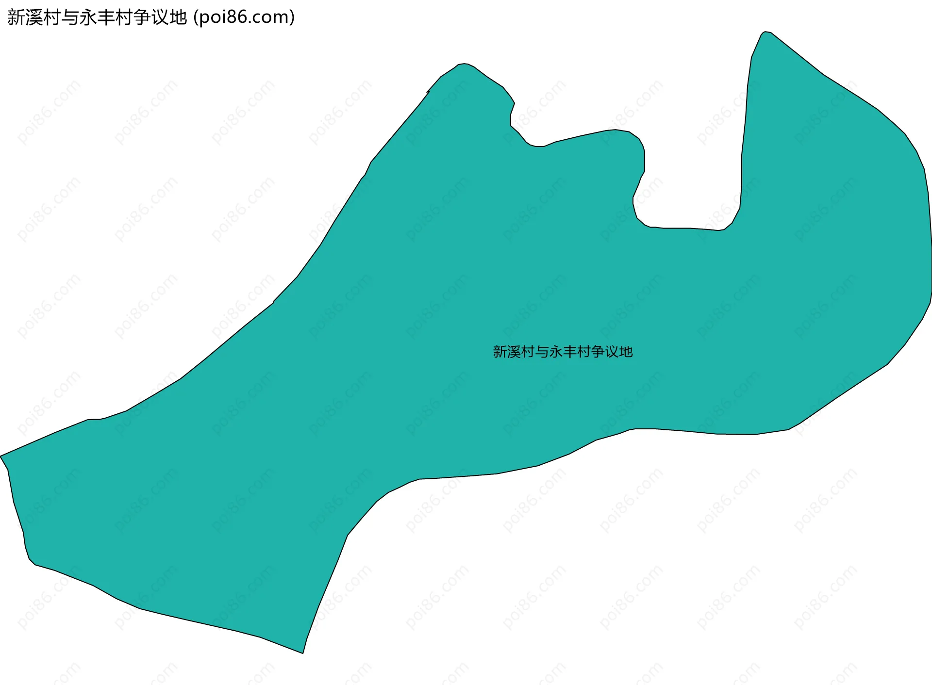 新溪村与永丰村争议地边界地图