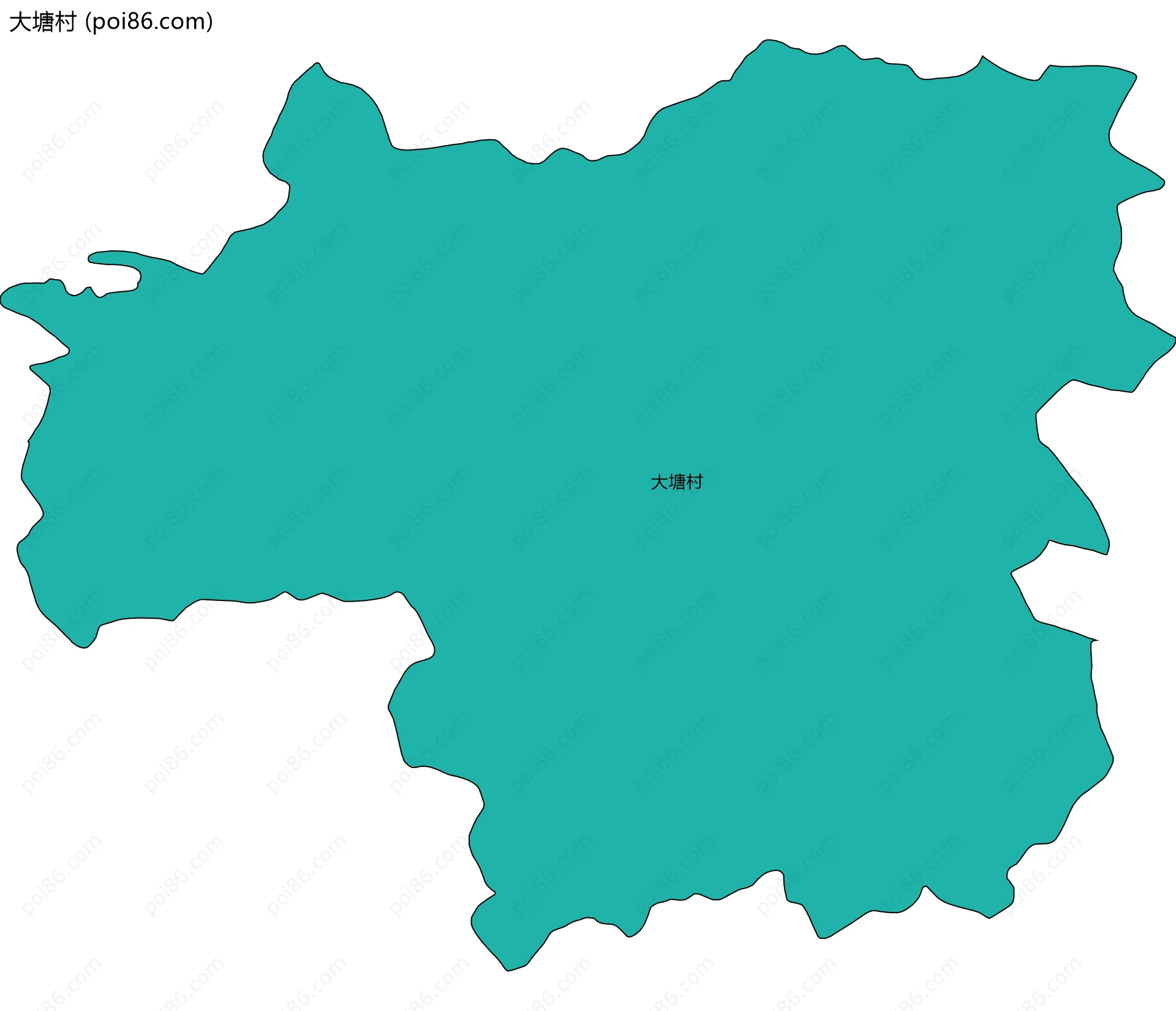 大塘村边界地图