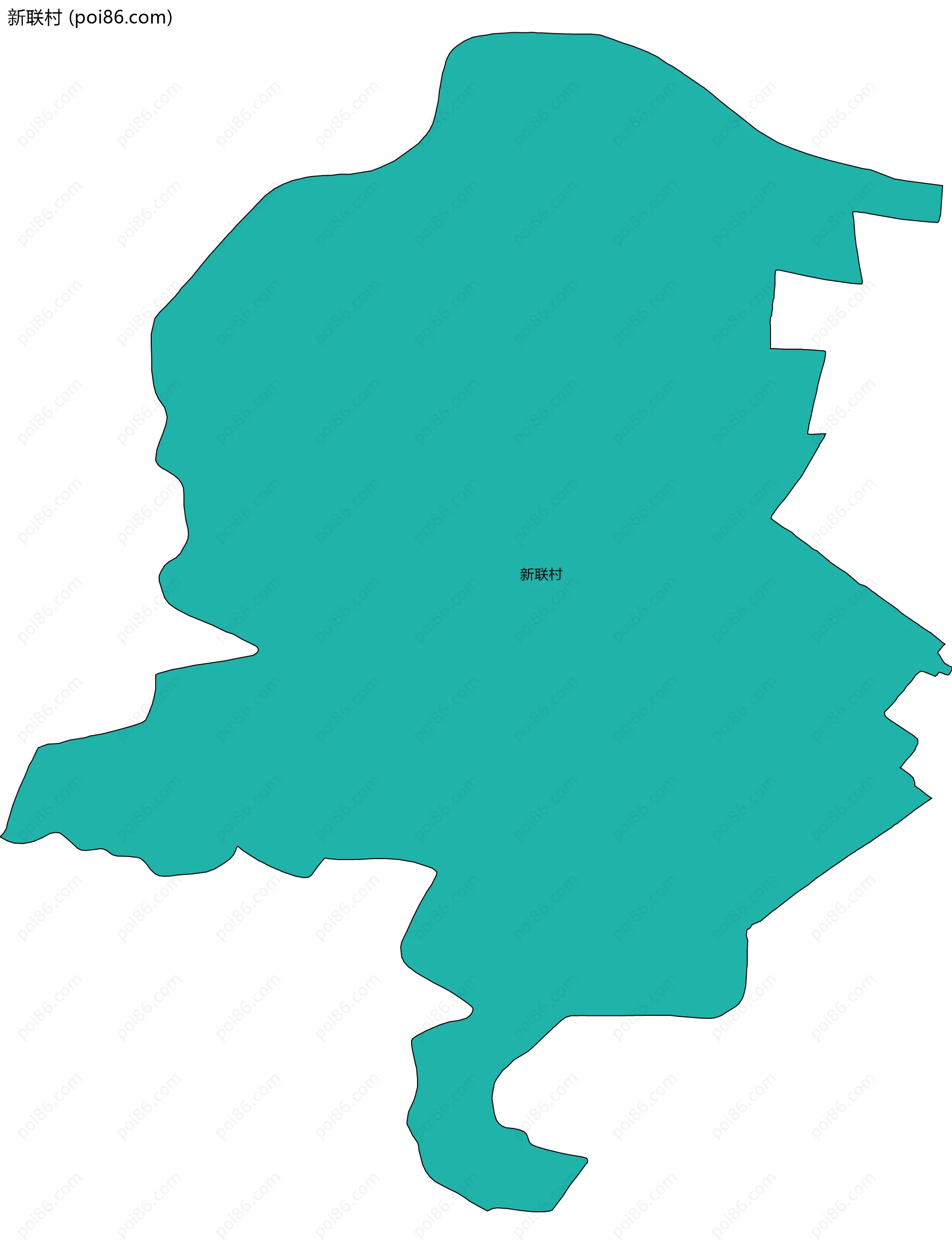 新联村边界地图