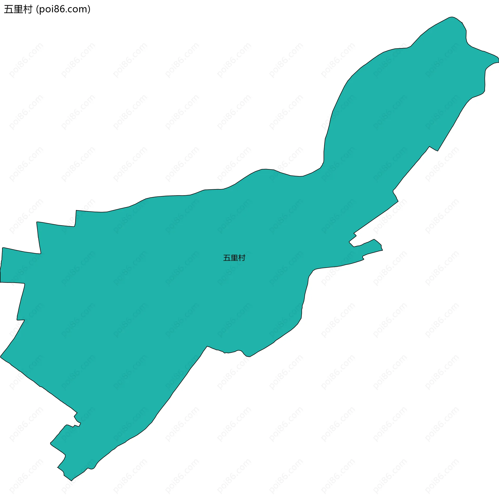 五里村边界地图