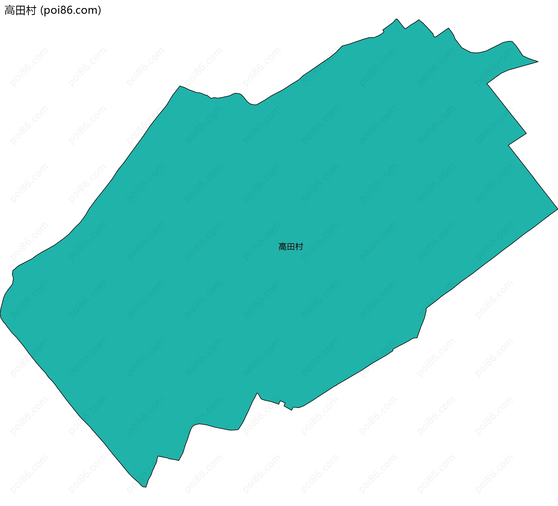 高田村边界地图