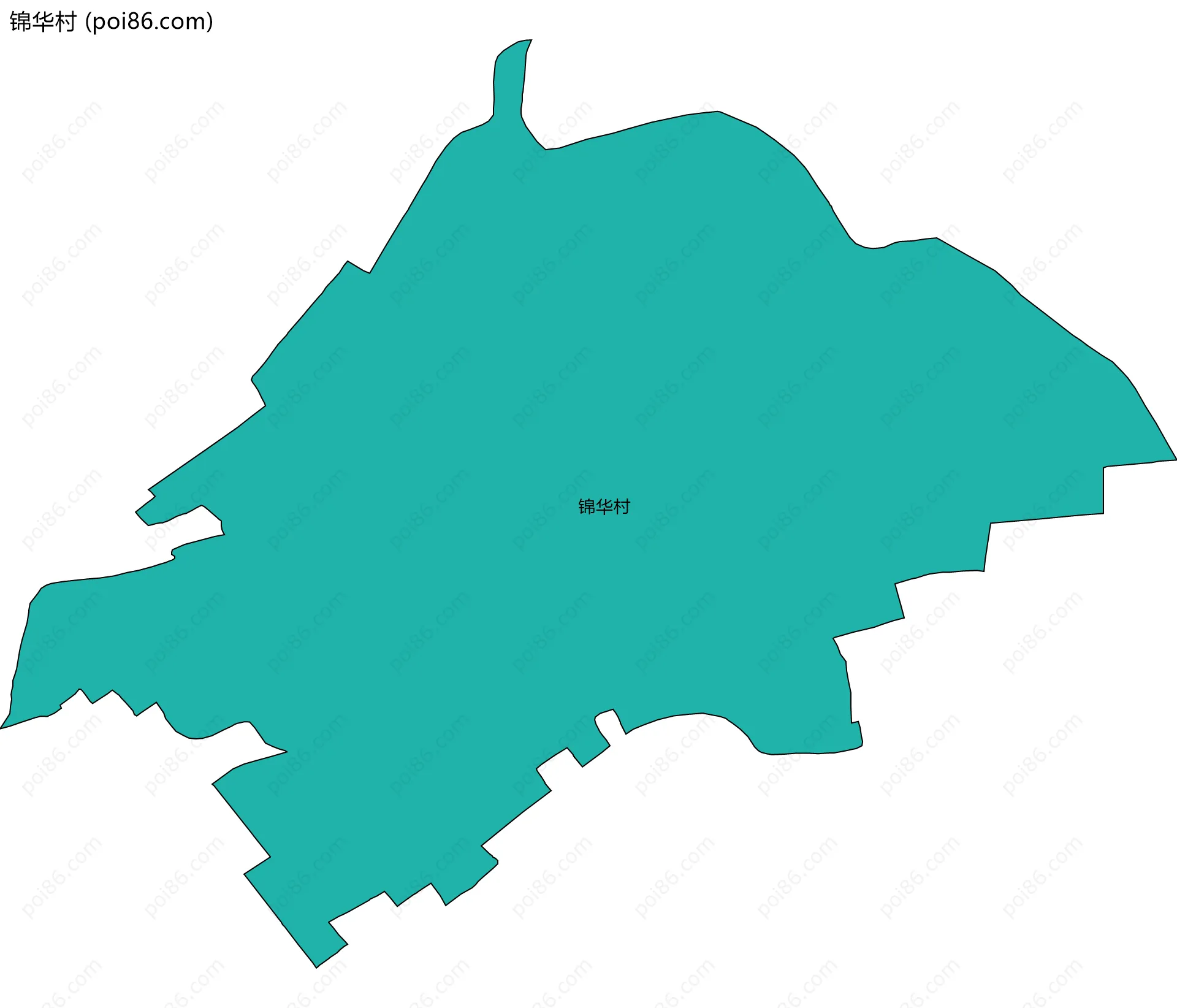 锦华村边界地图