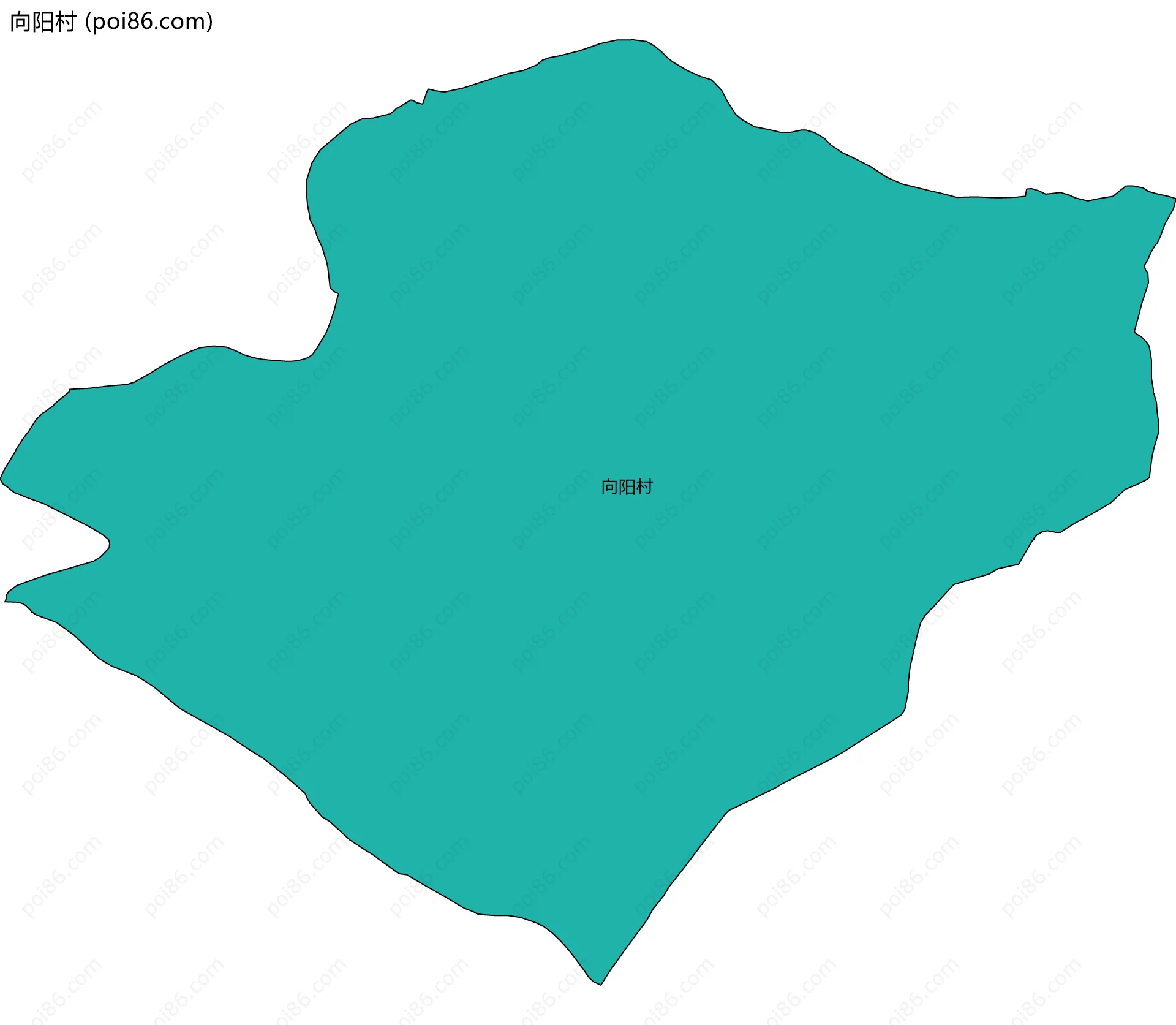 向阳村边界地图