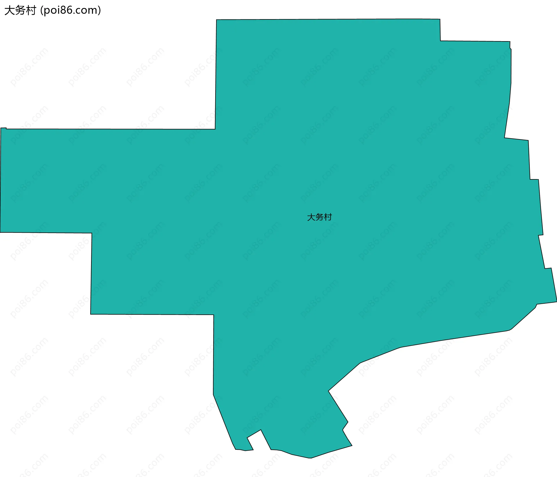大务村边界地图