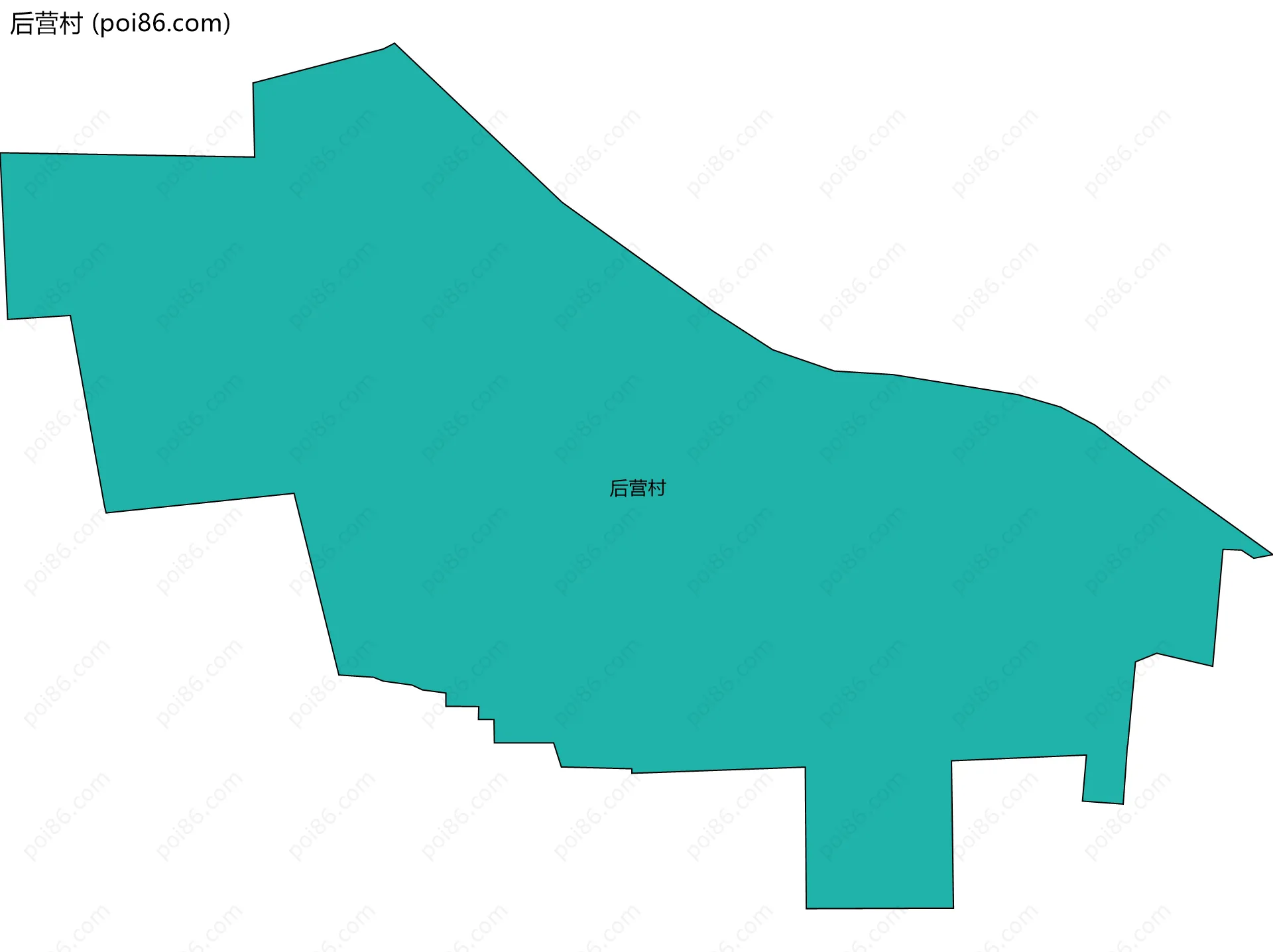 后营村边界地图