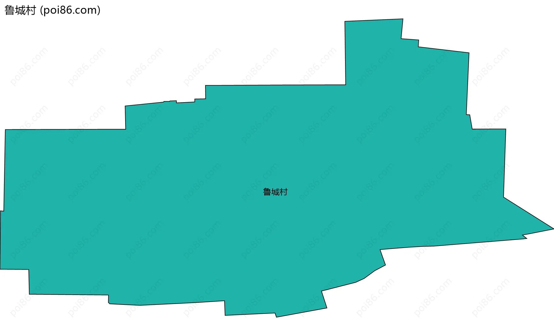 鲁城村边界地图