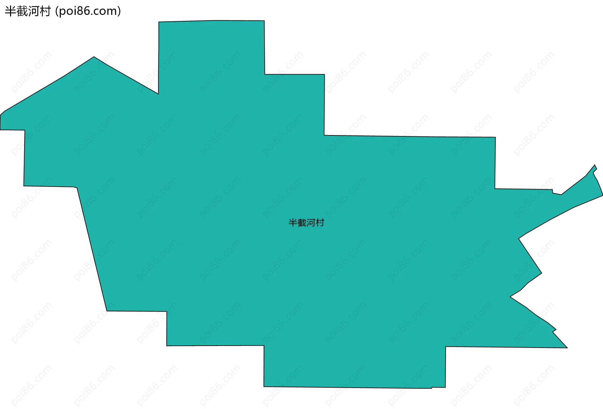 半截河村边界地图