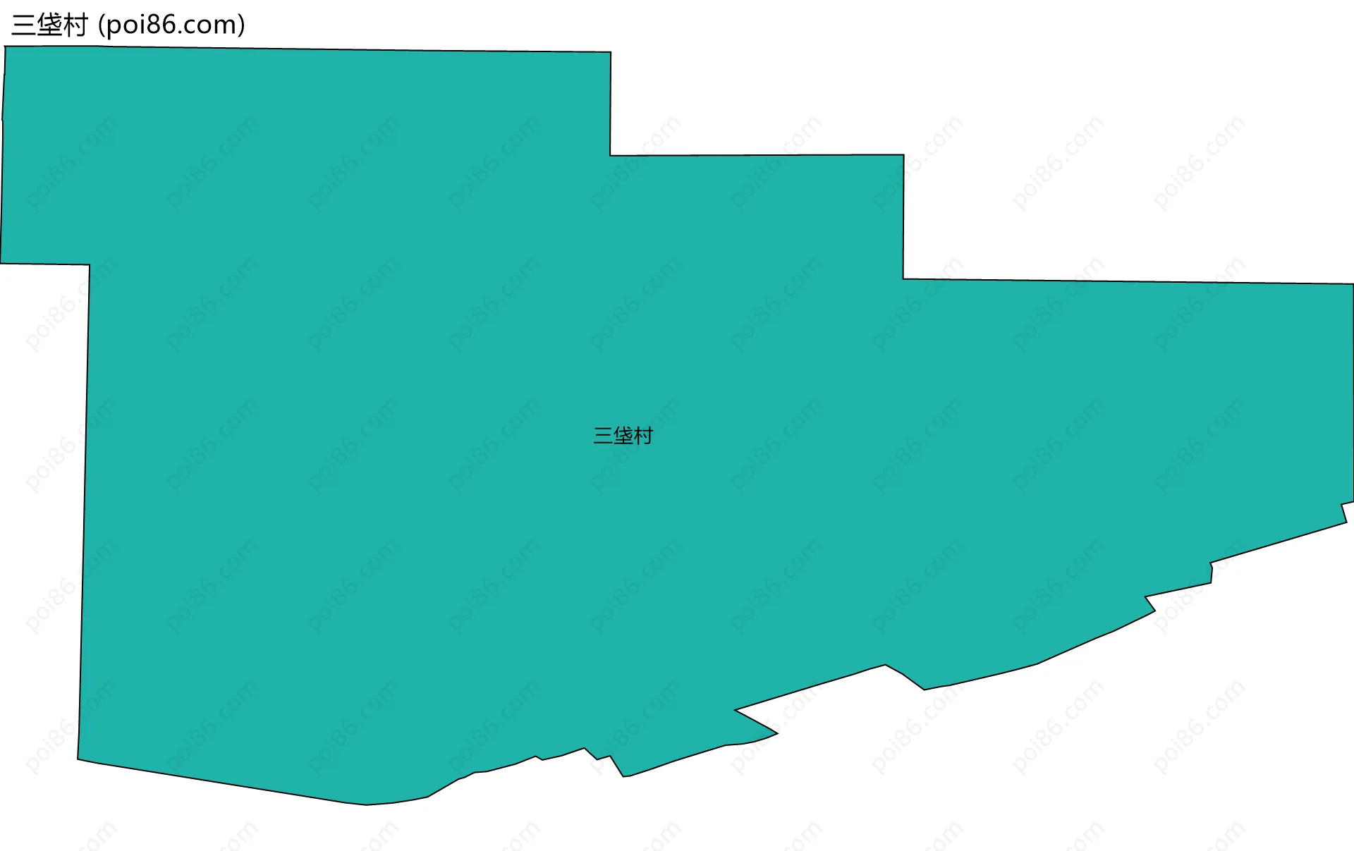 三垡村边界地图