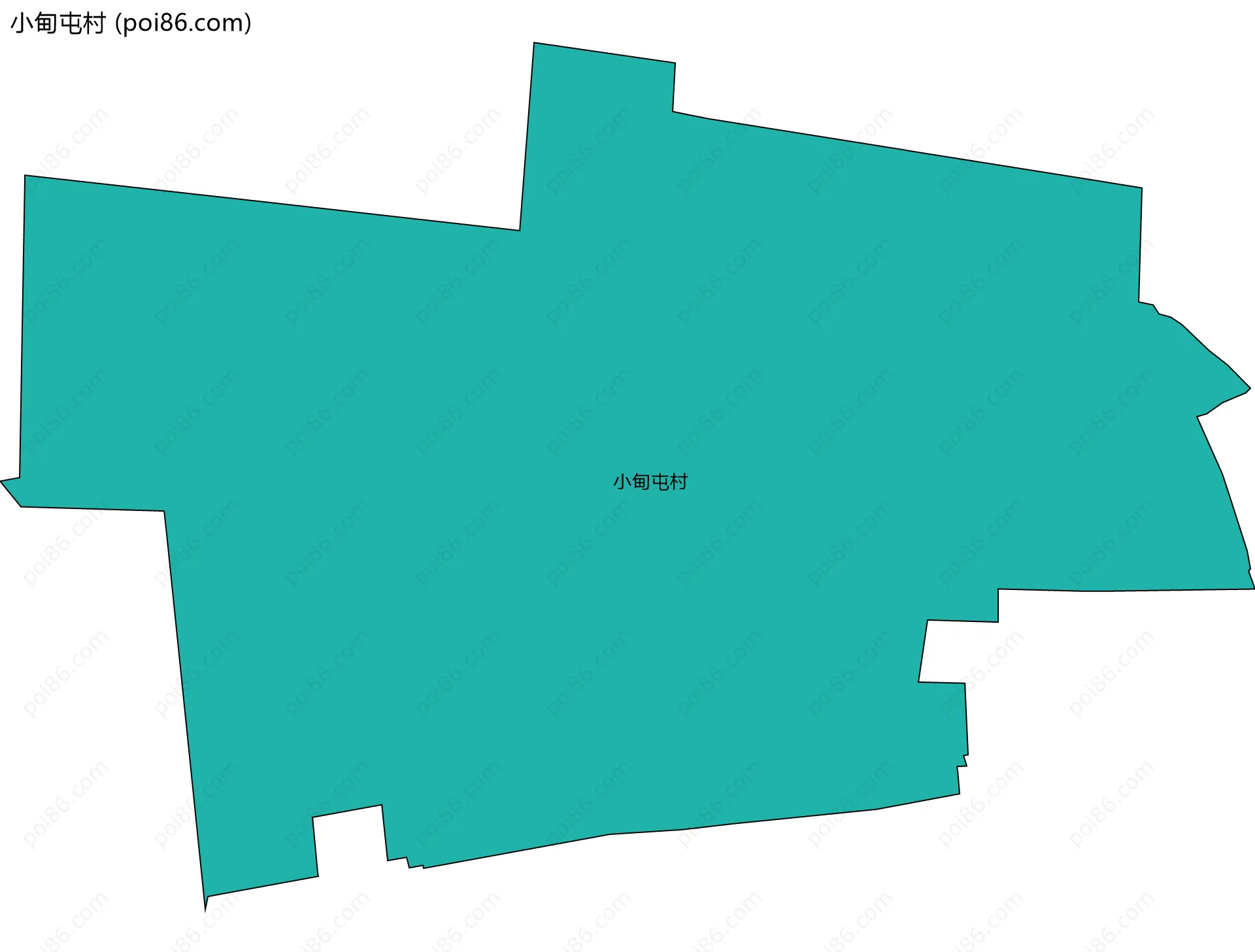 小甸屯村边界地图