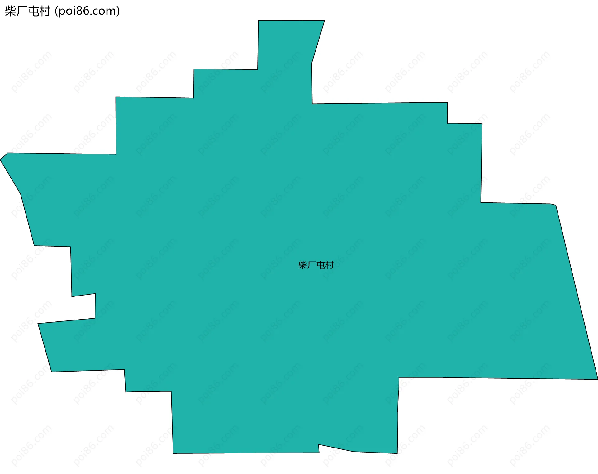 柴厂屯村边界地图