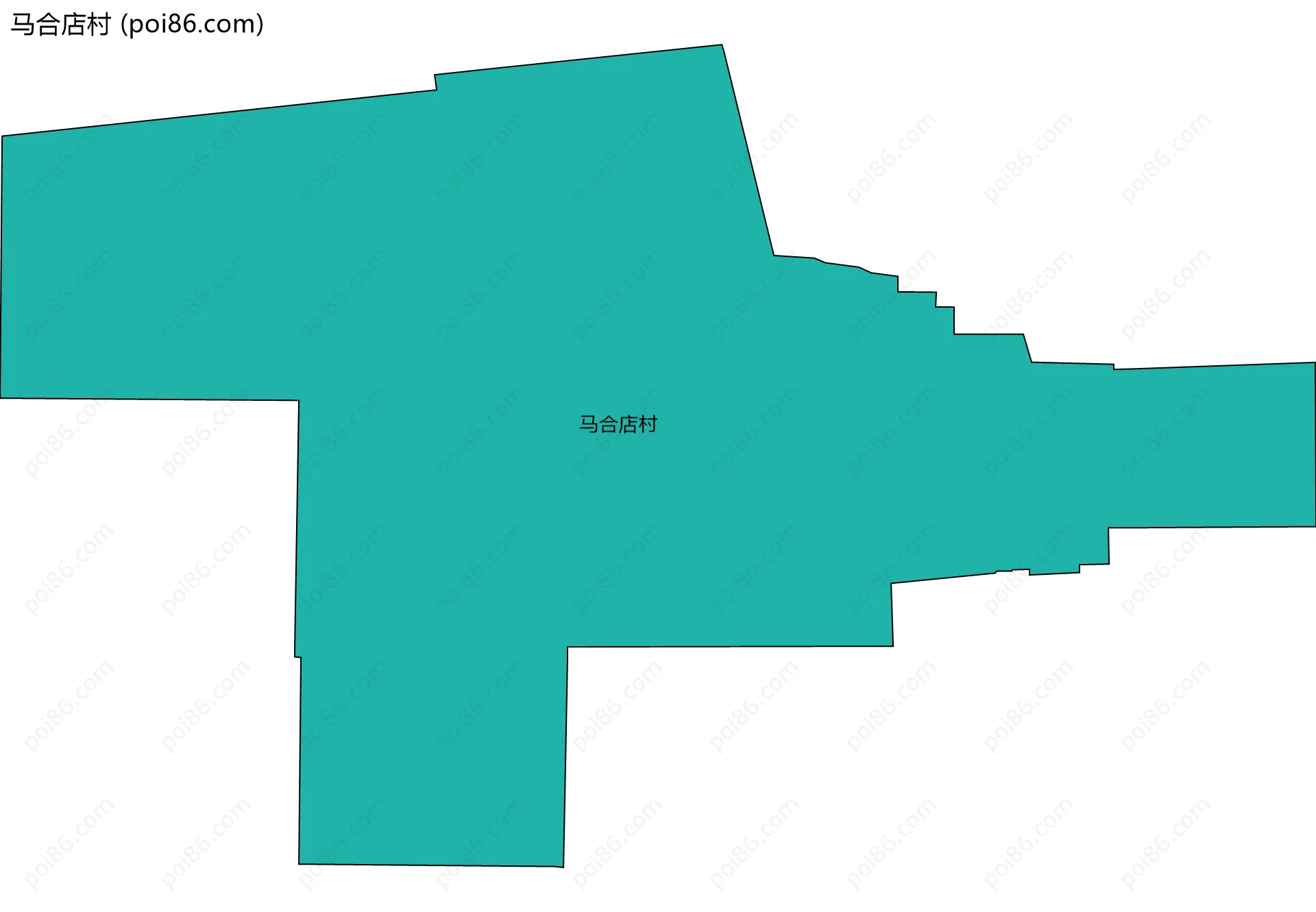马合店村边界地图