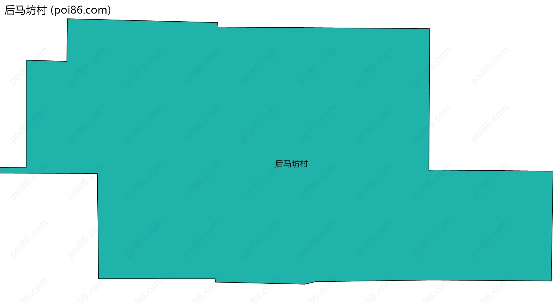 后马坊村边界地图