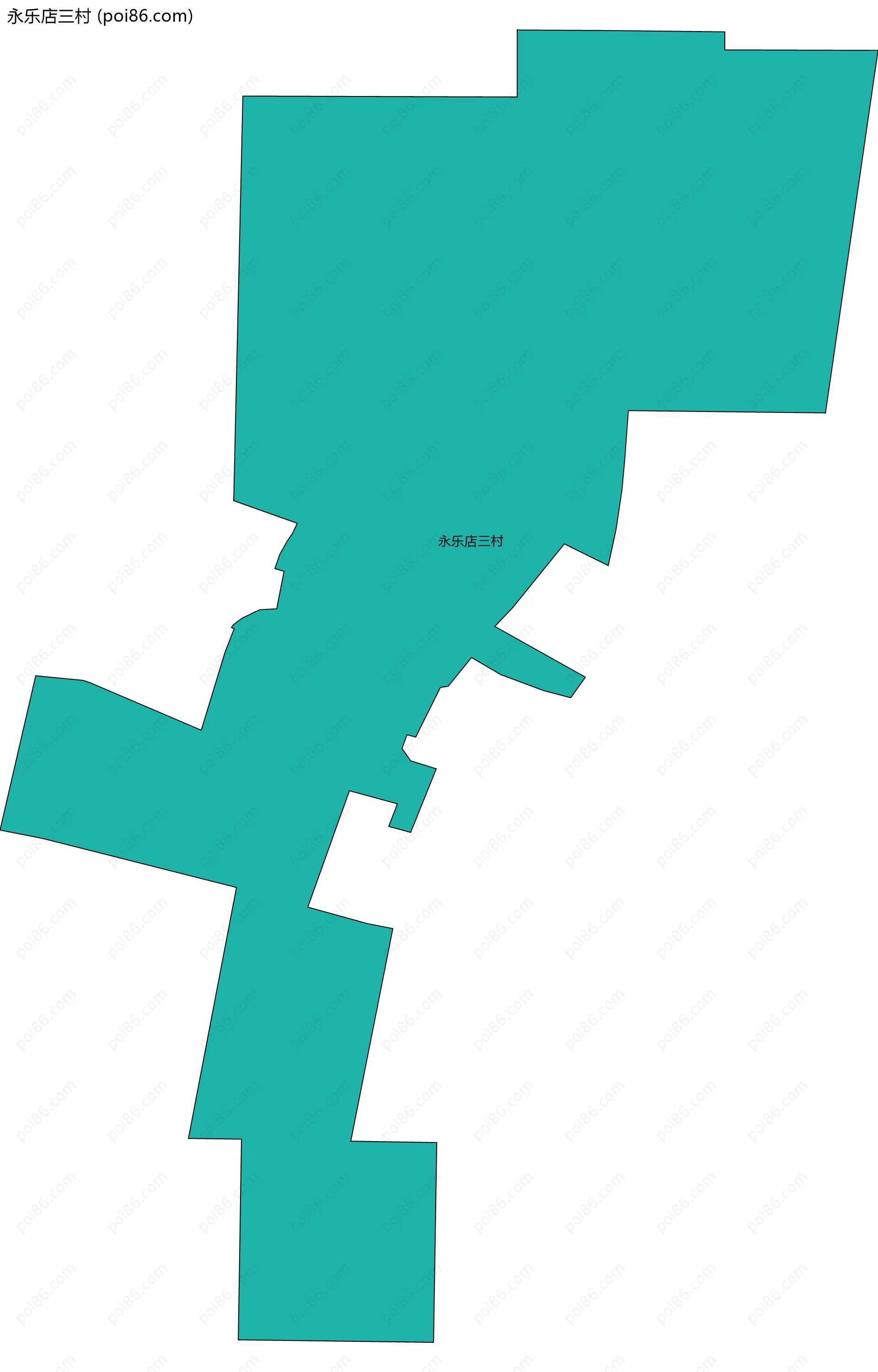 永乐店三村边界地图