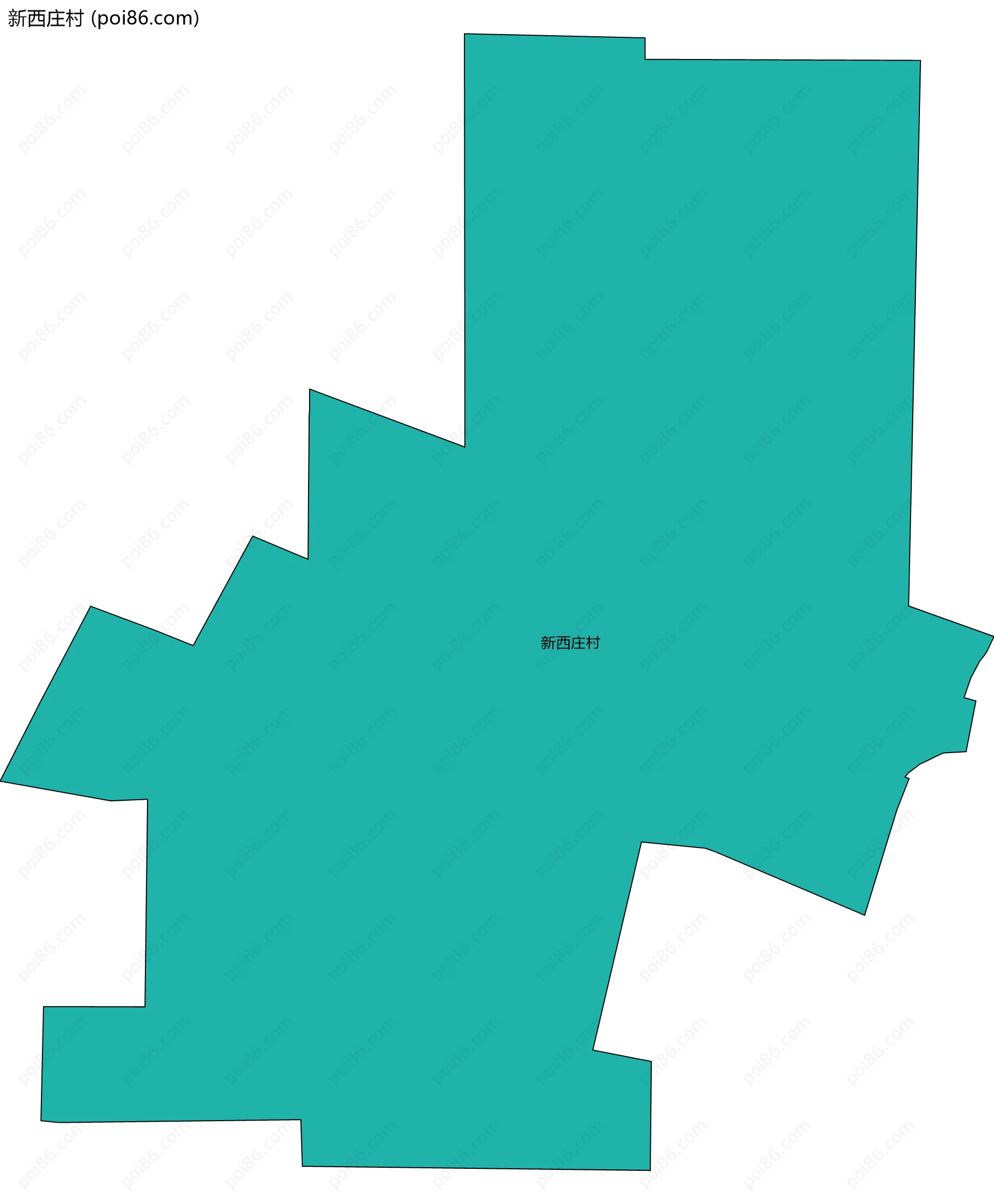新西庄村边界地图