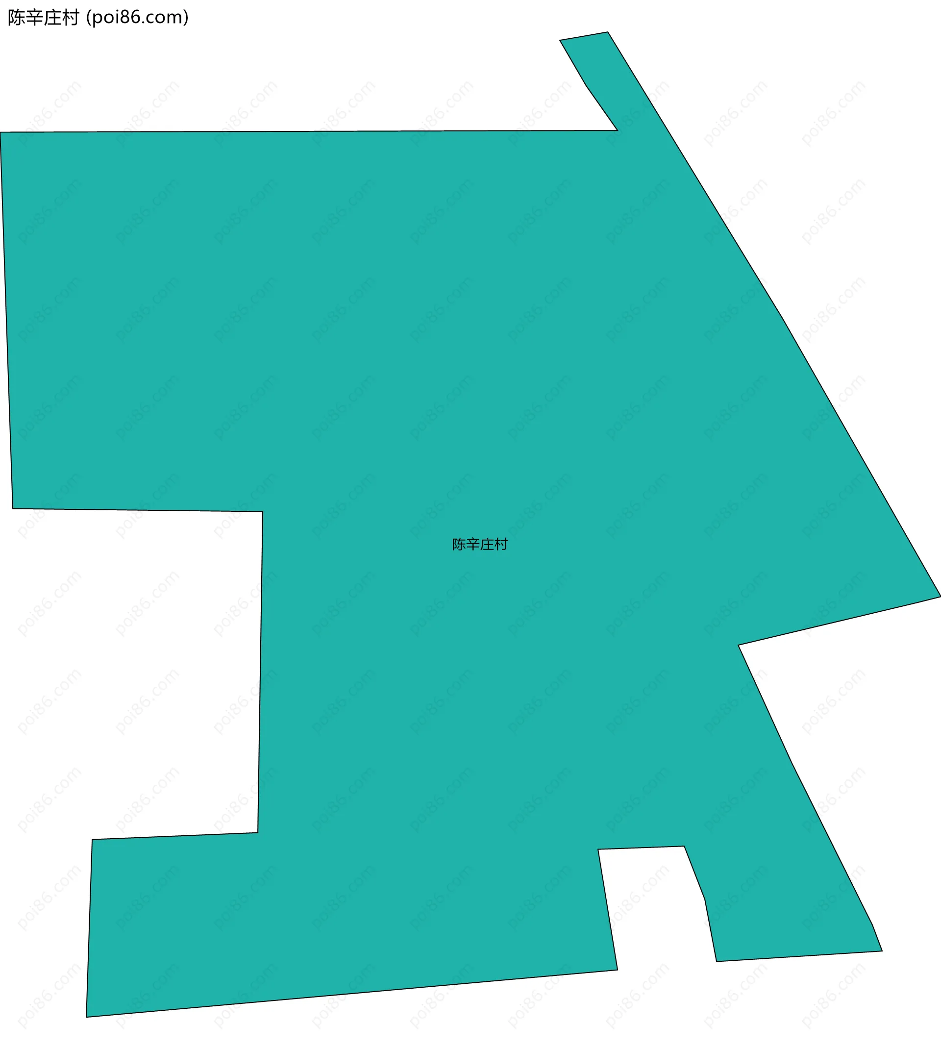 陈辛庄村边界地图