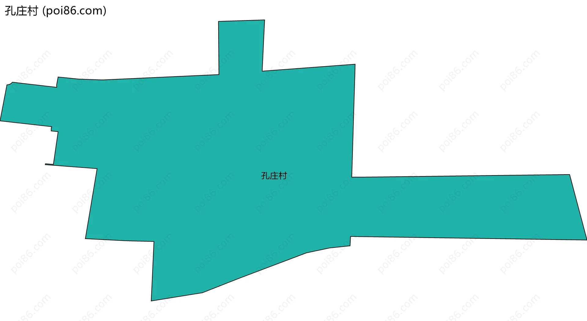 孔庄村边界地图