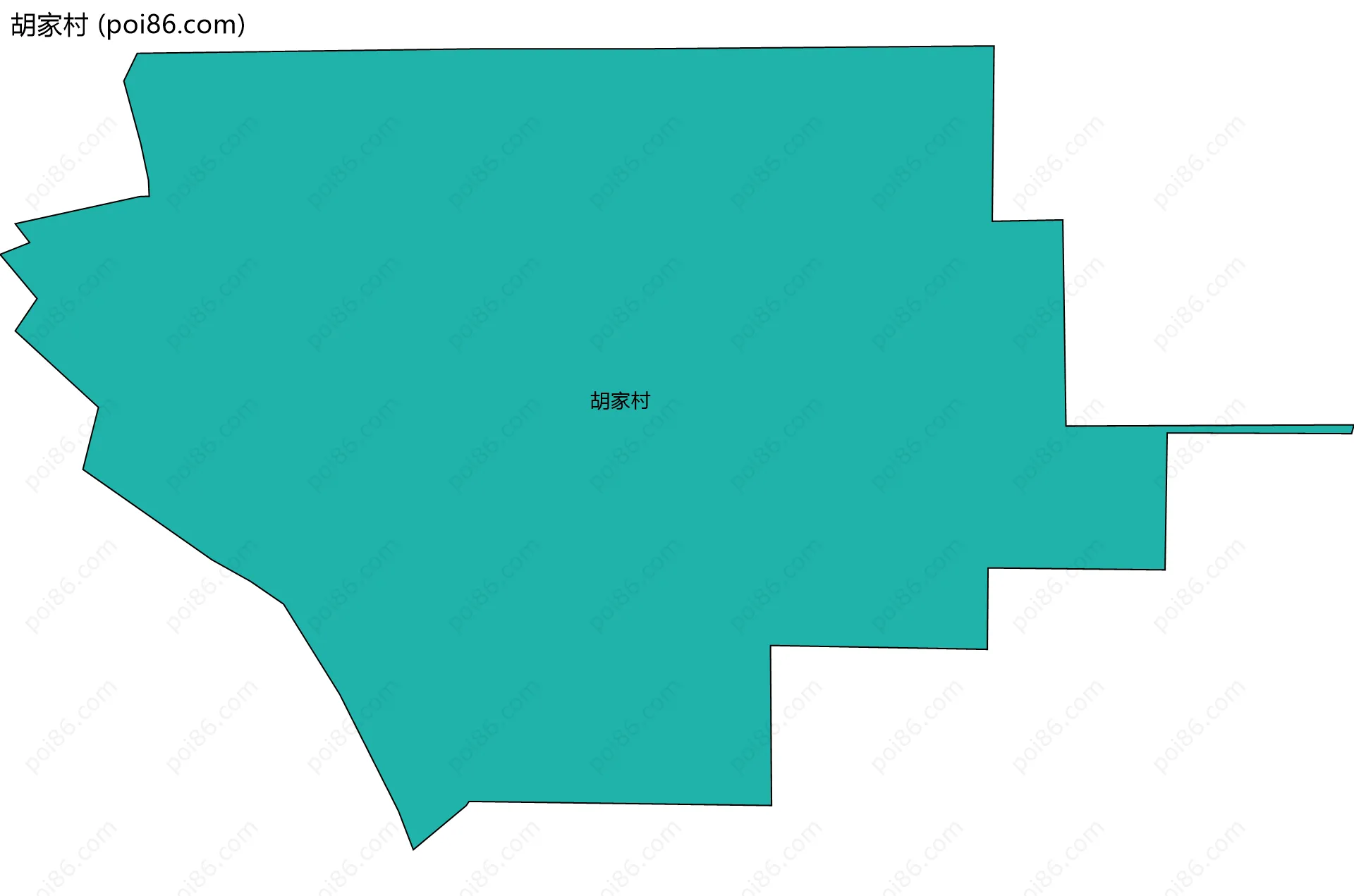 胡家村边界地图