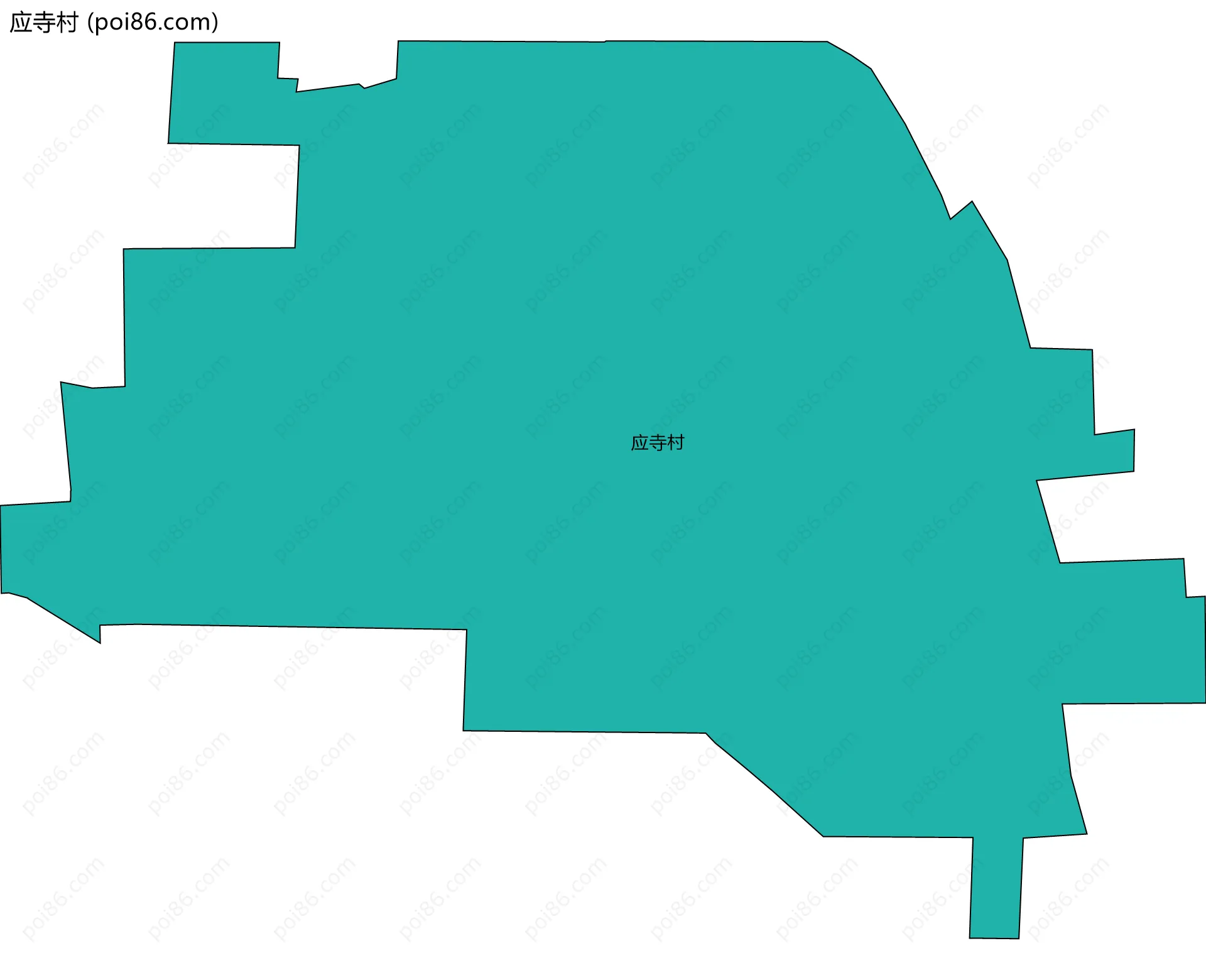 应寺村边界地图