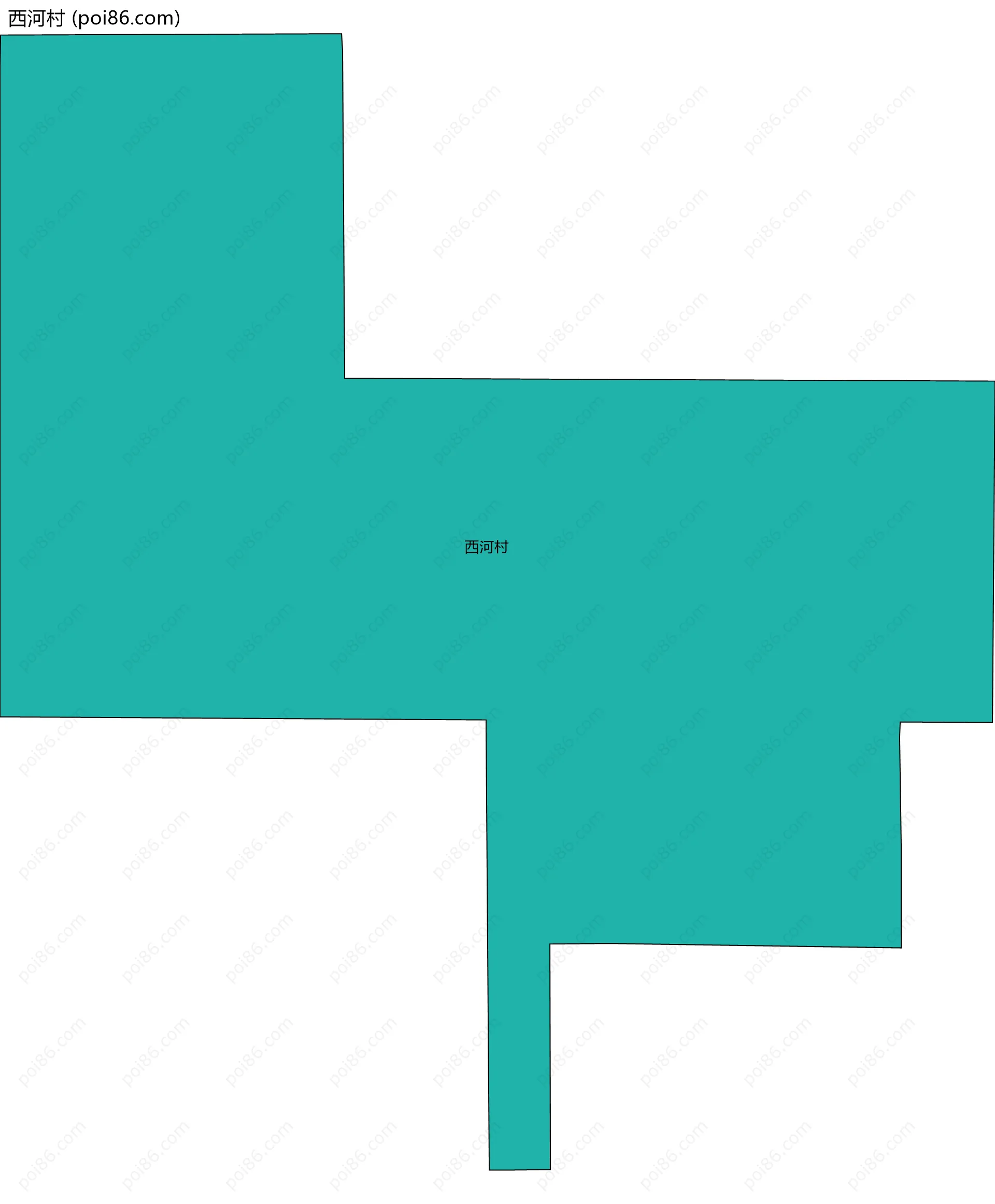 西河村边界地图