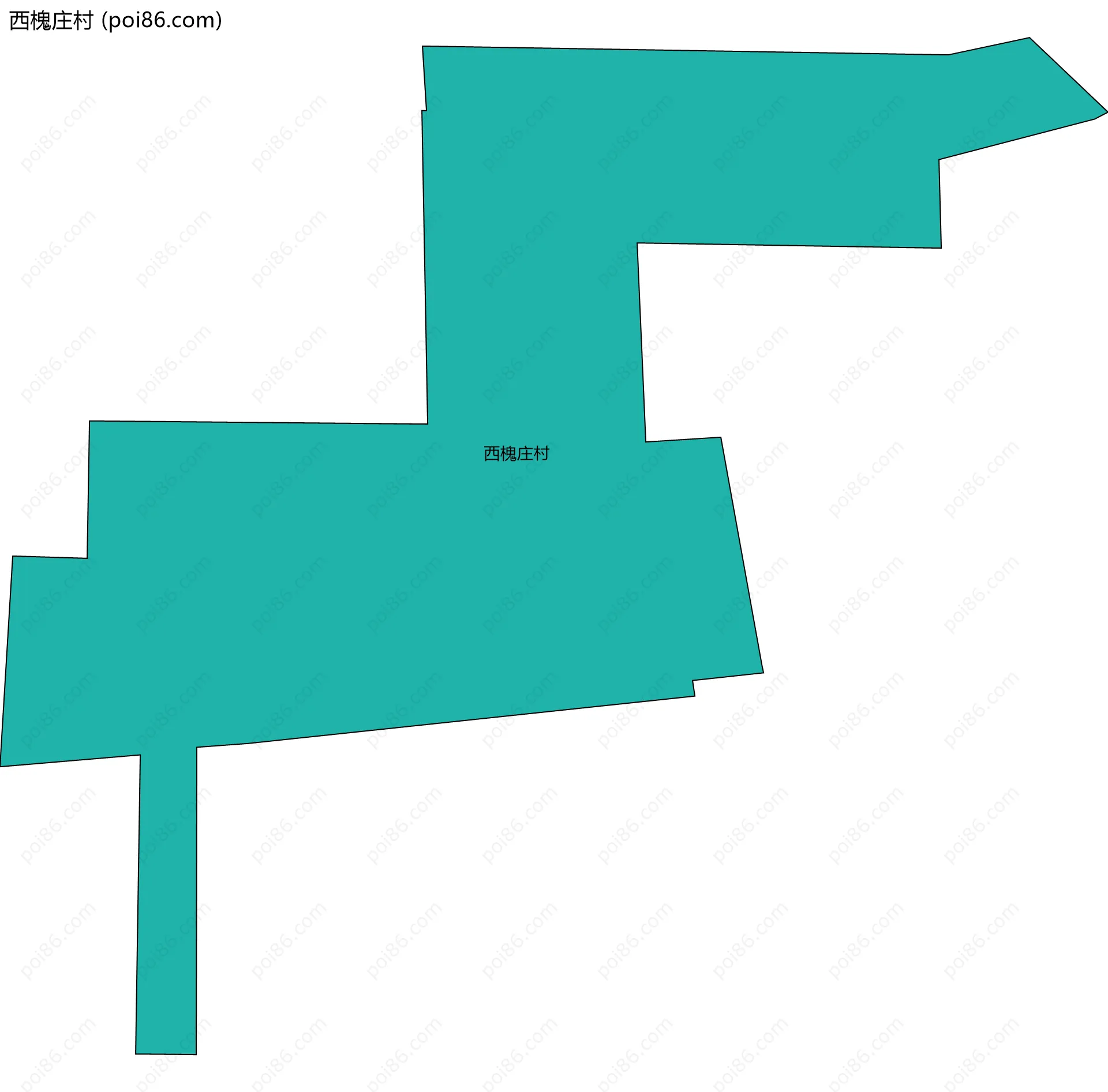 西槐庄村边界地图
