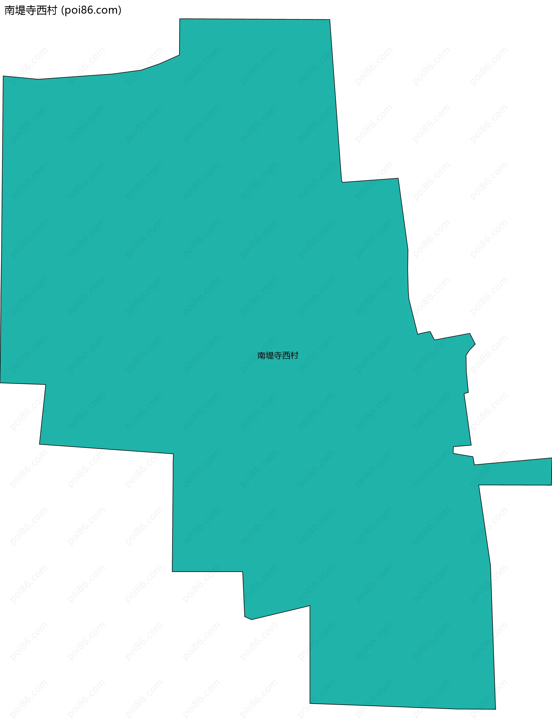 南堤寺西村边界地图