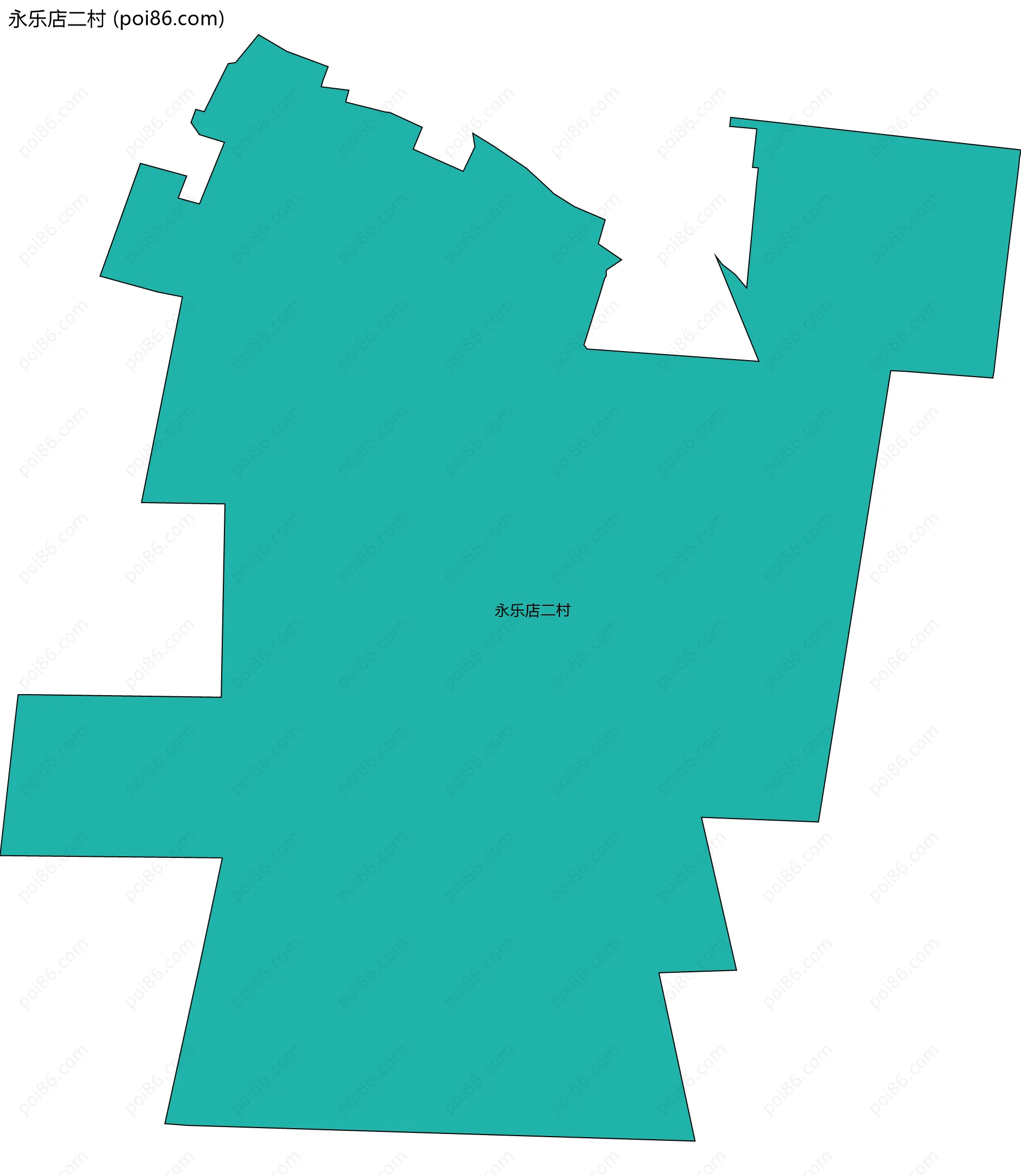 永乐店二村边界地图