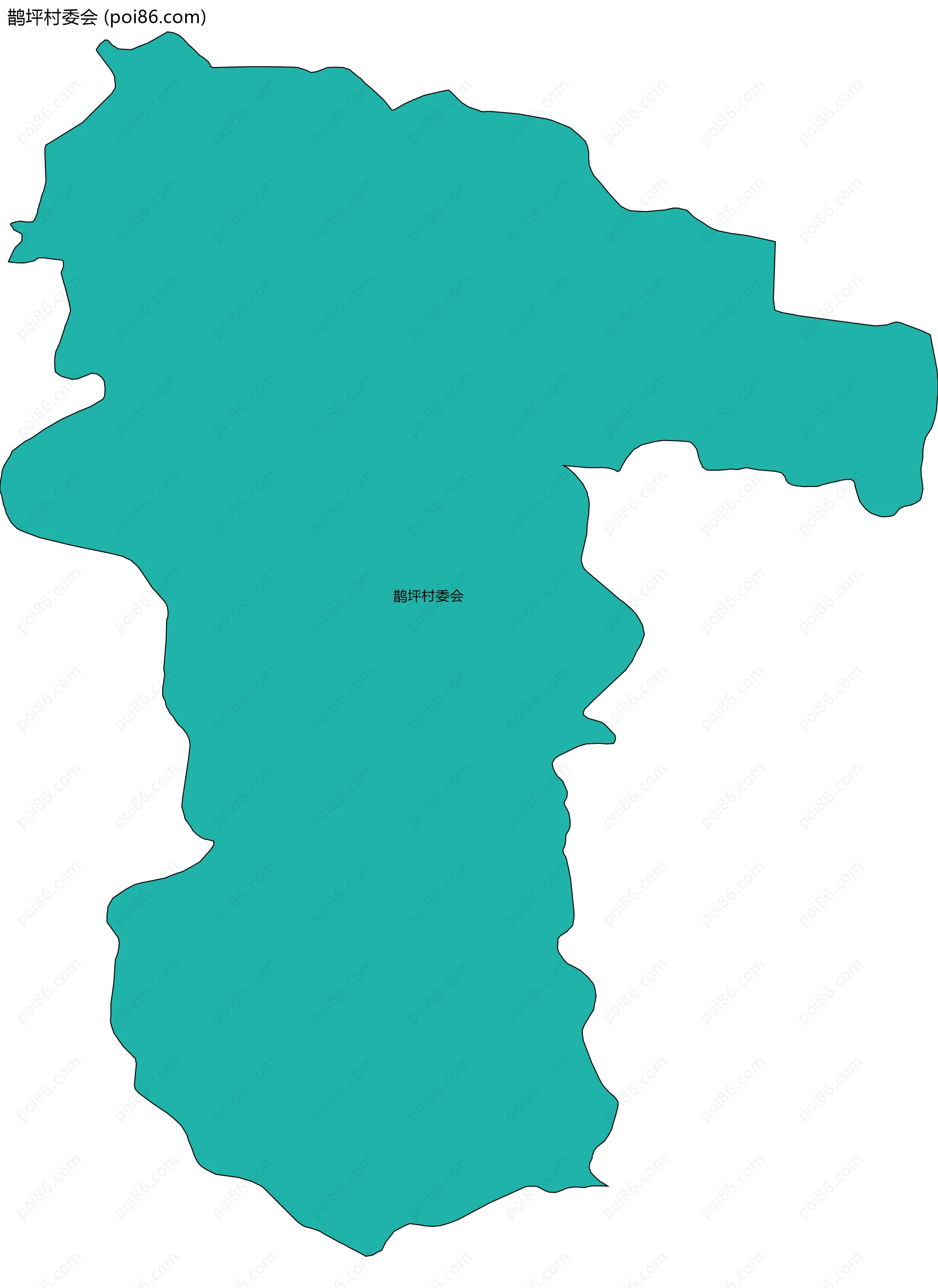 鹊坪村委会边界地图