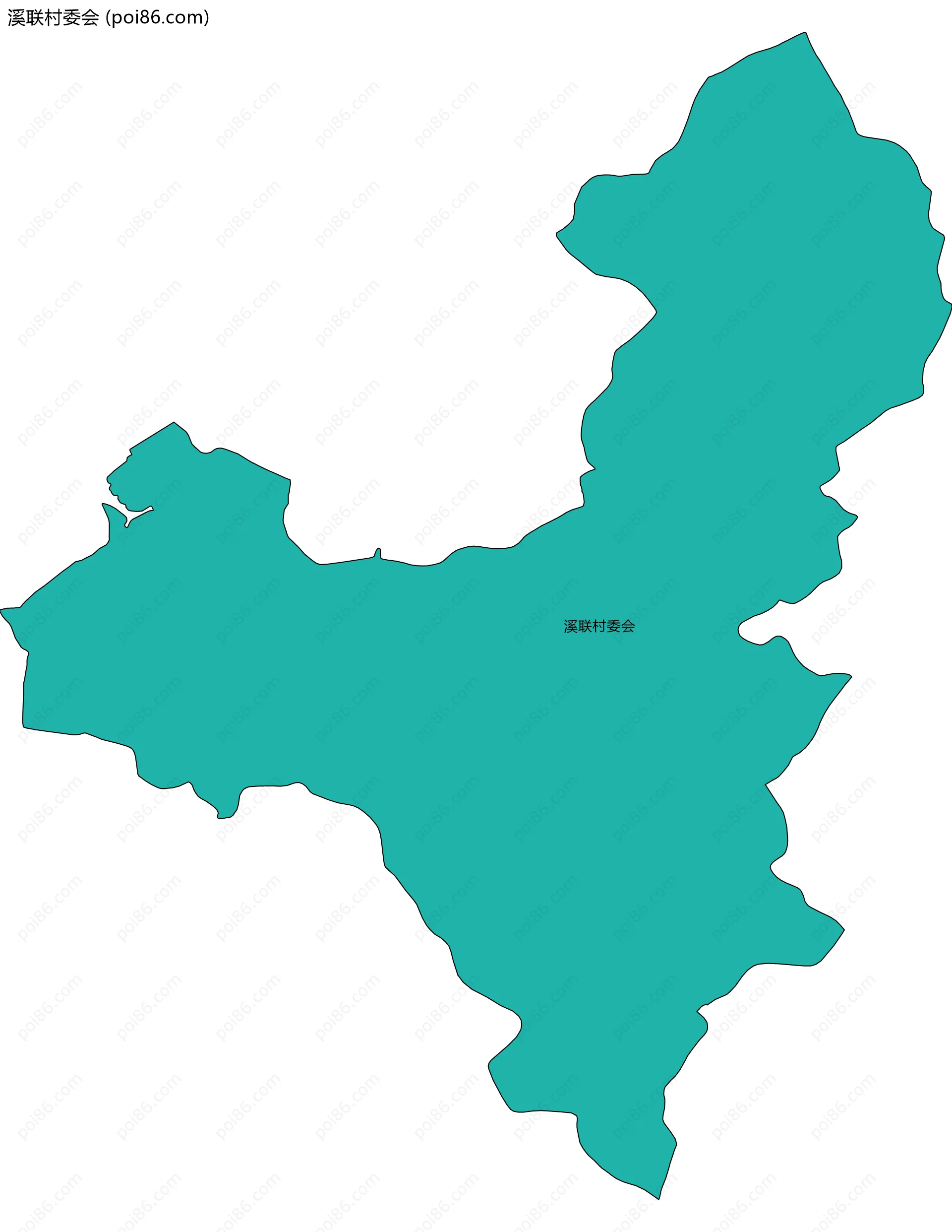 溪联村委会边界地图