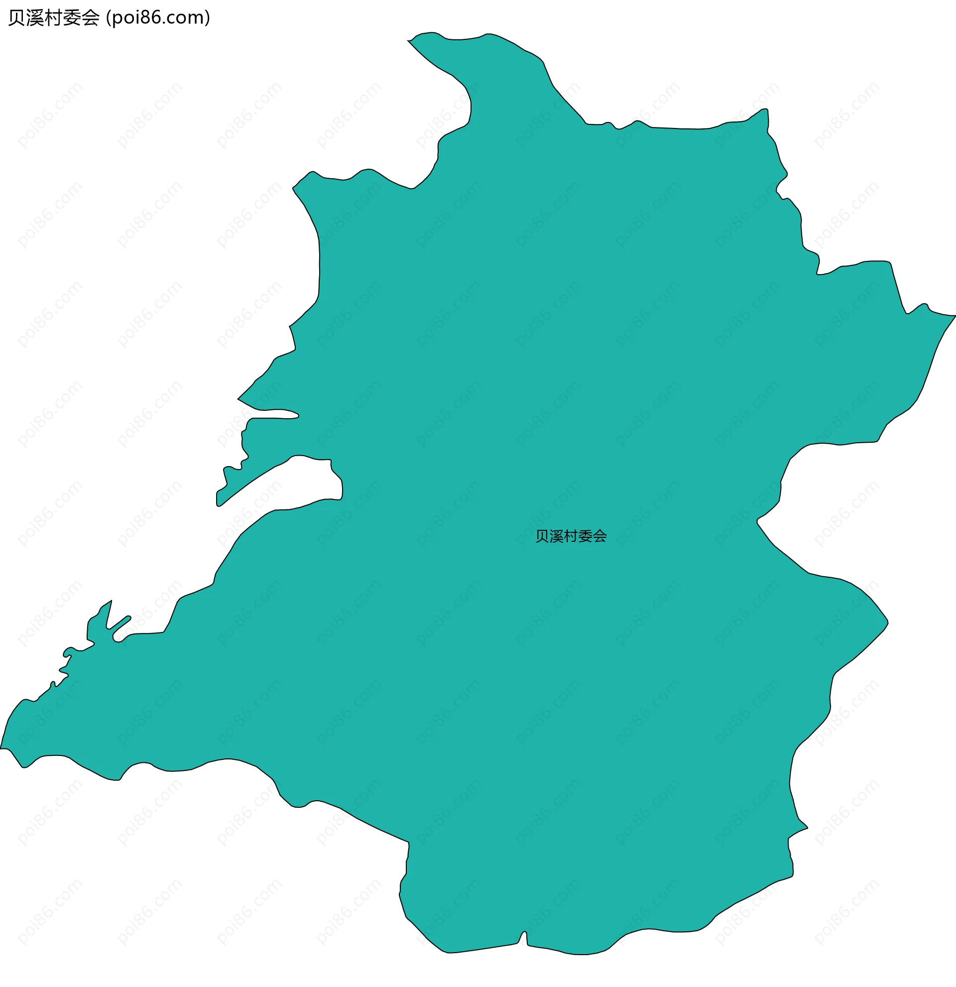 贝溪村委会边界地图