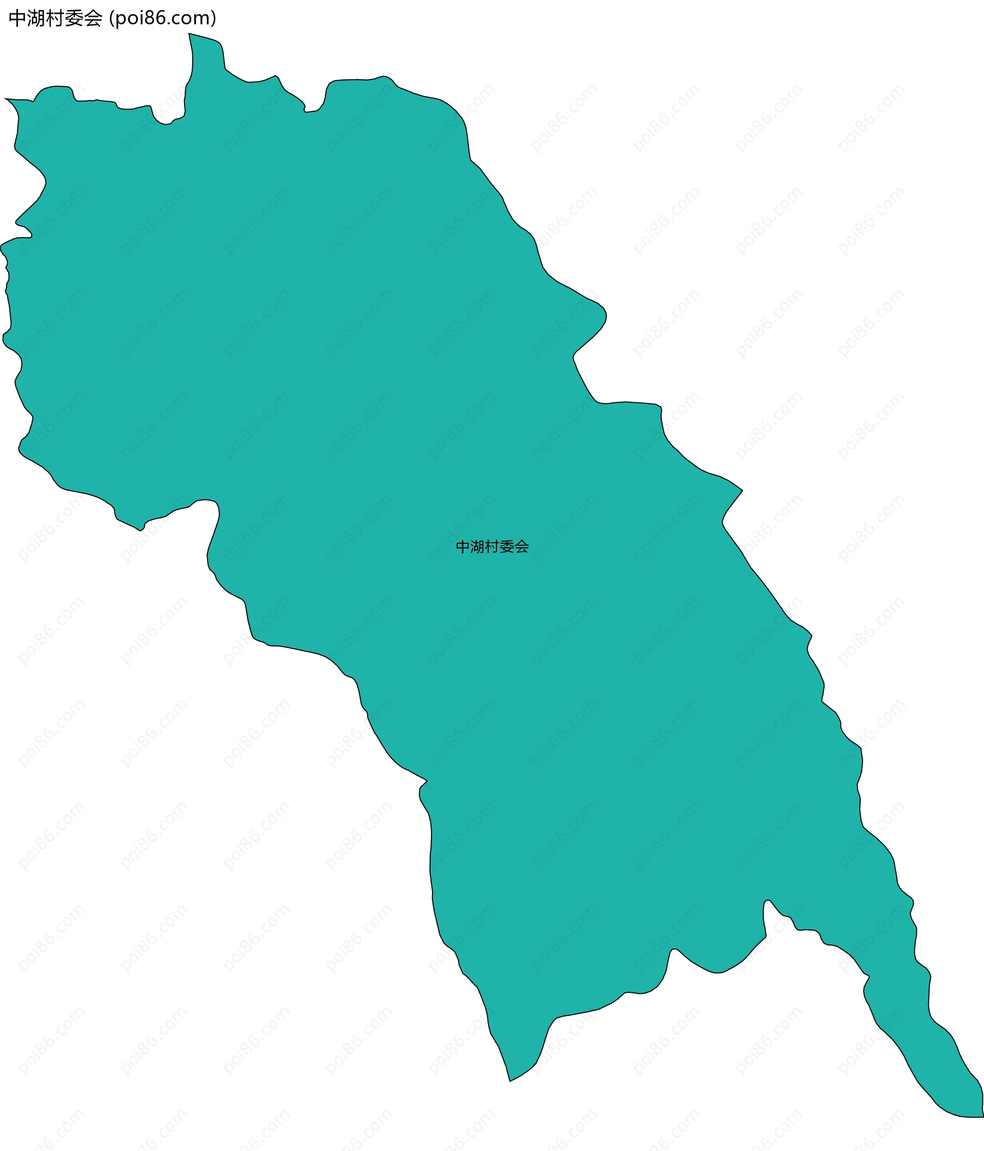 中湖村委会边界地图