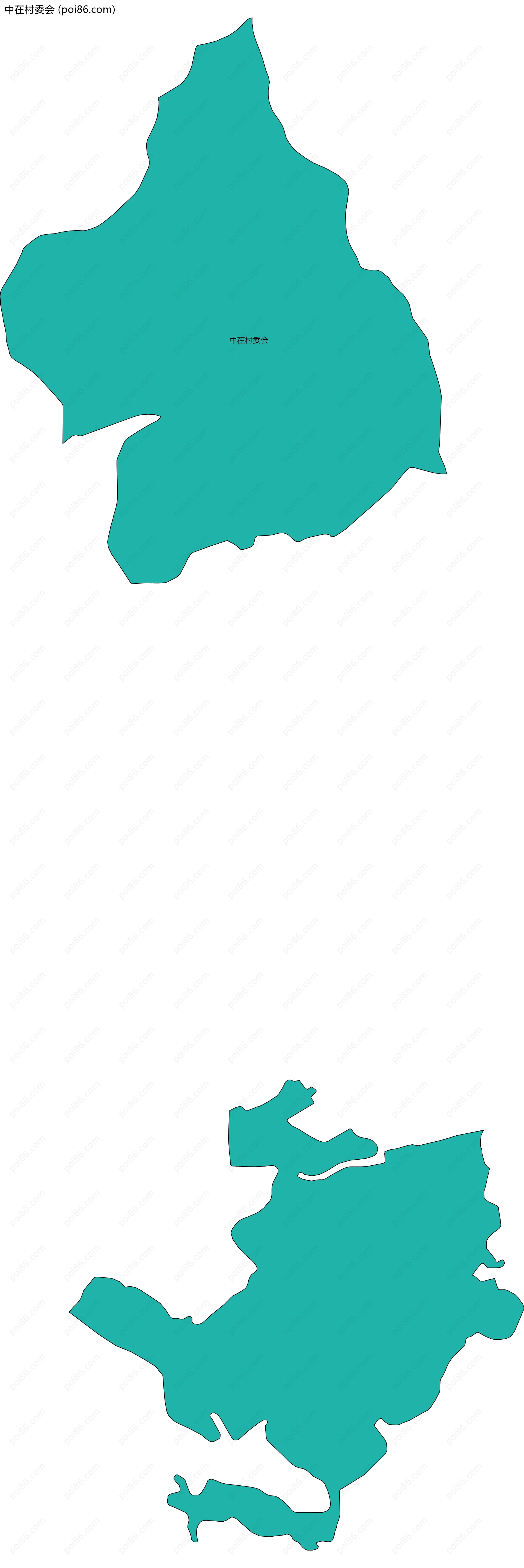 中在村委会边界地图