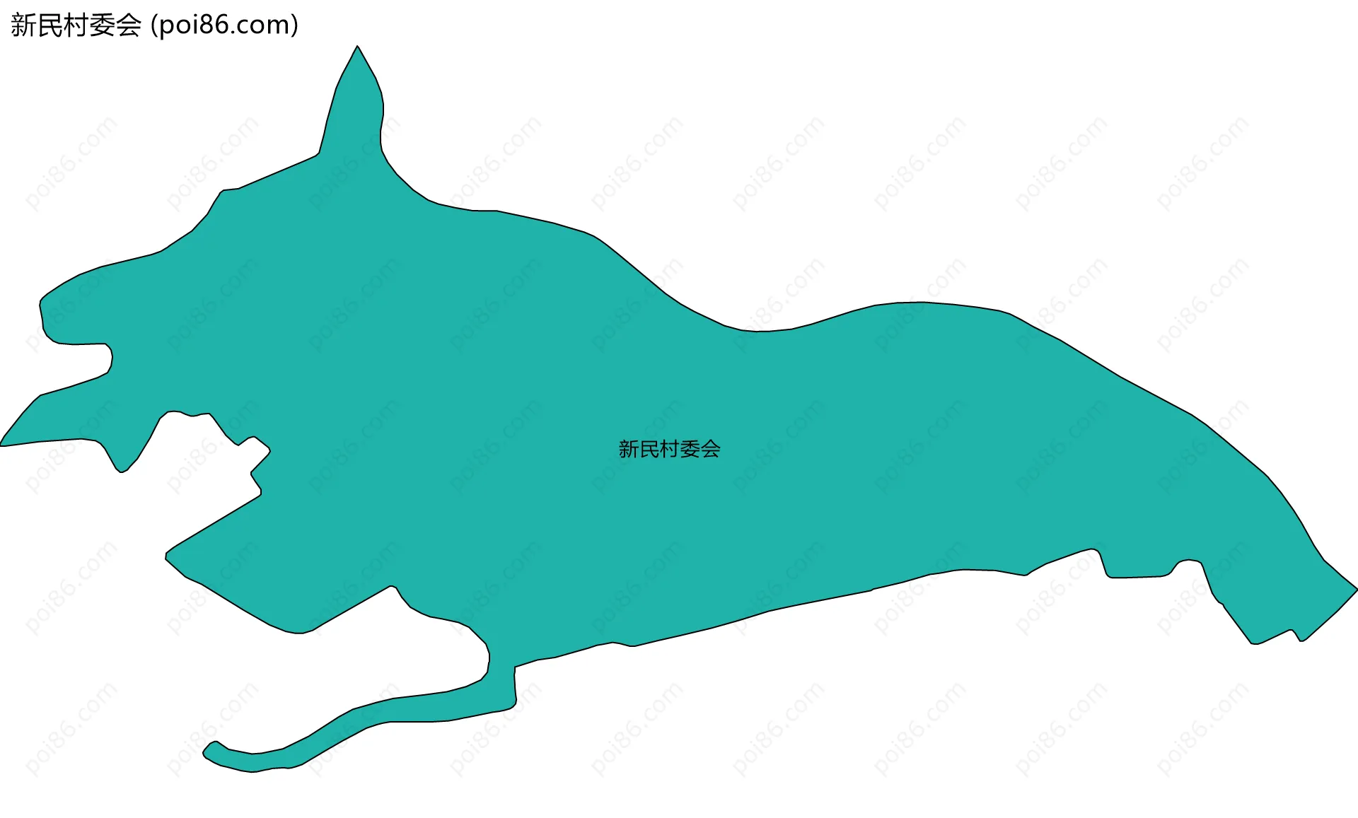 新民村委会边界地图