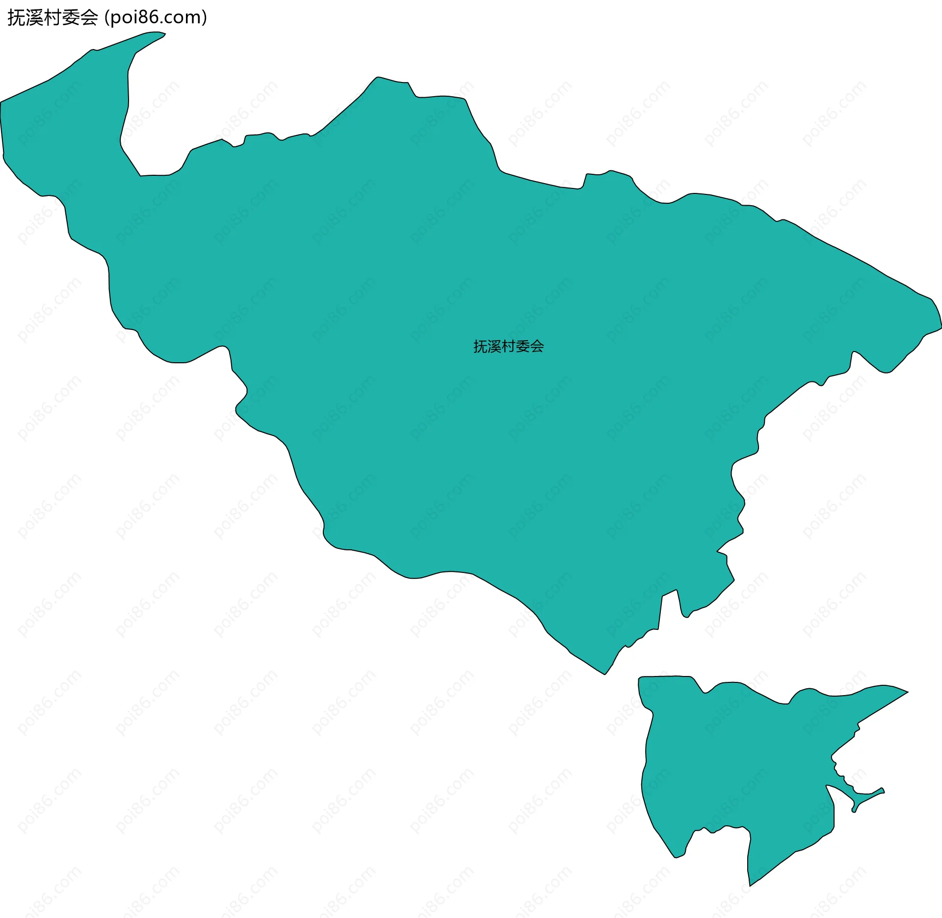 抚溪村委会边界地图