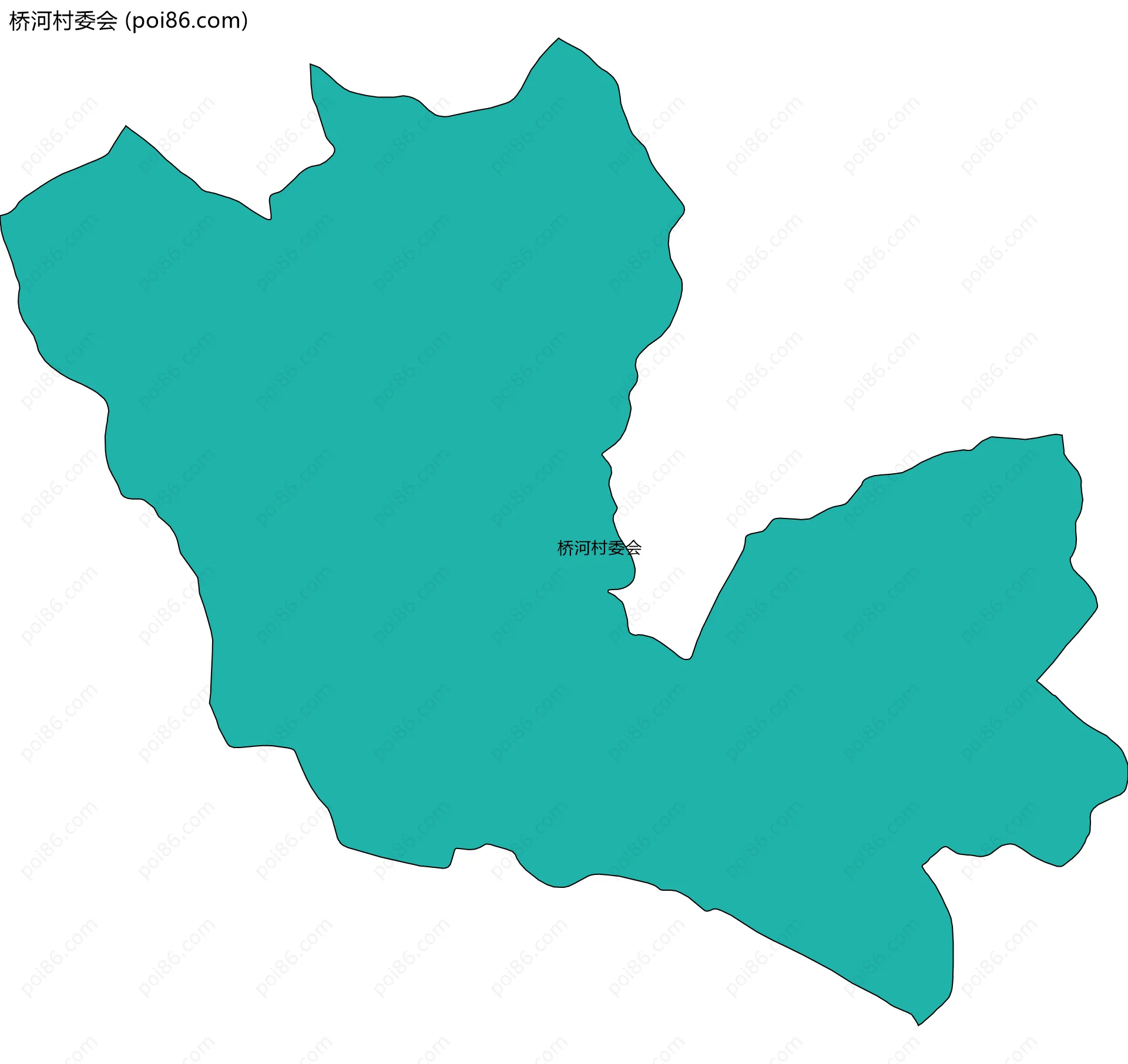 桥河村委会边界地图