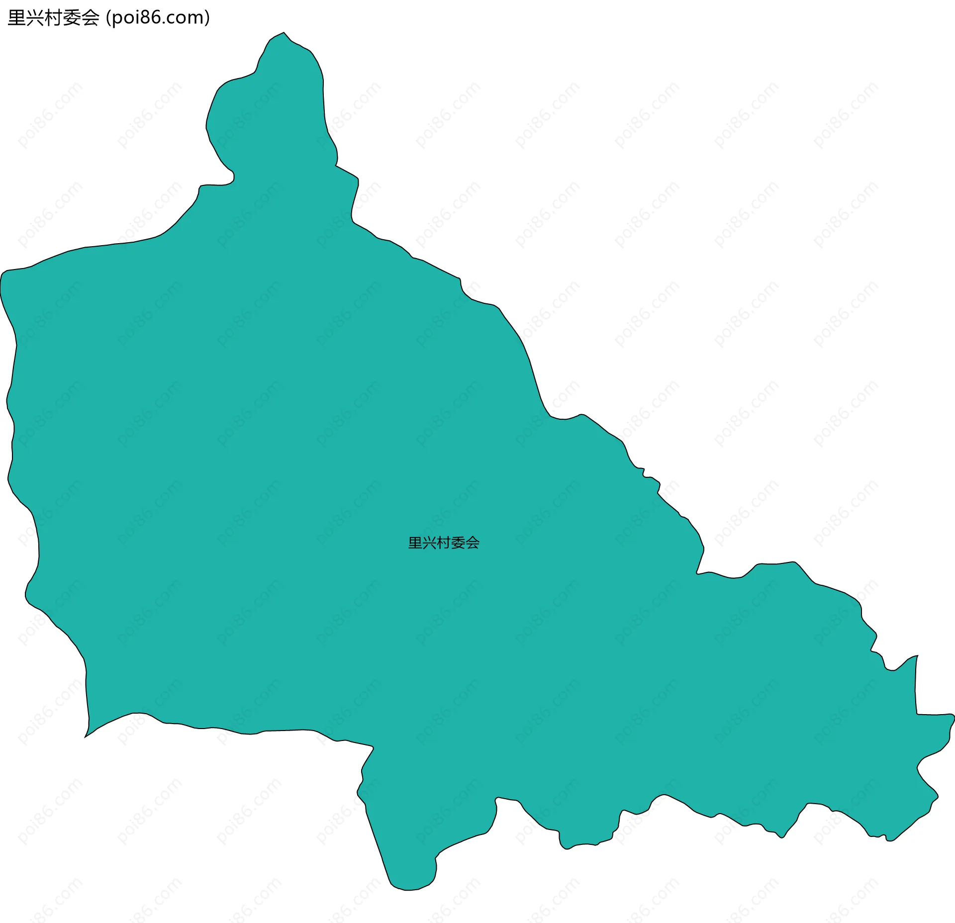 里兴村委会边界地图