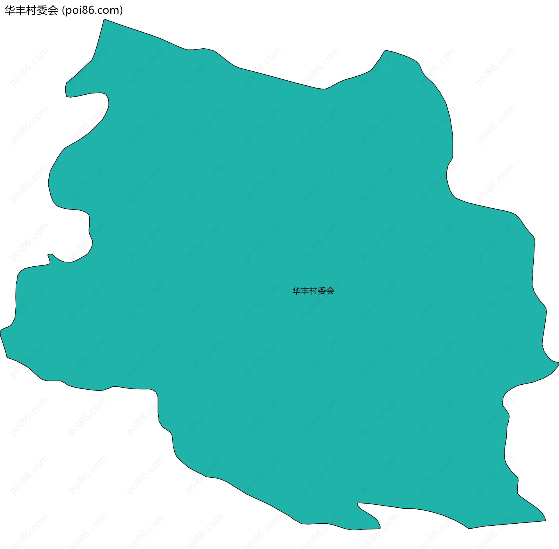 华丰村委会边界地图