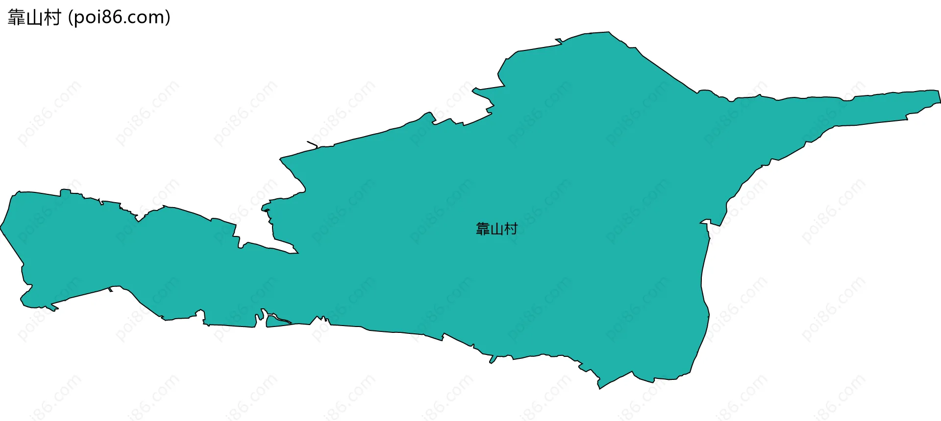 靠山村边界地图