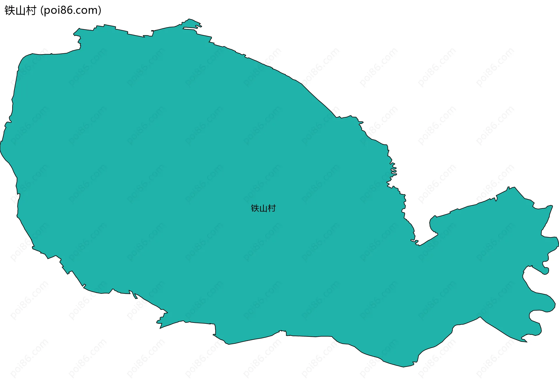 铁山村边界地图