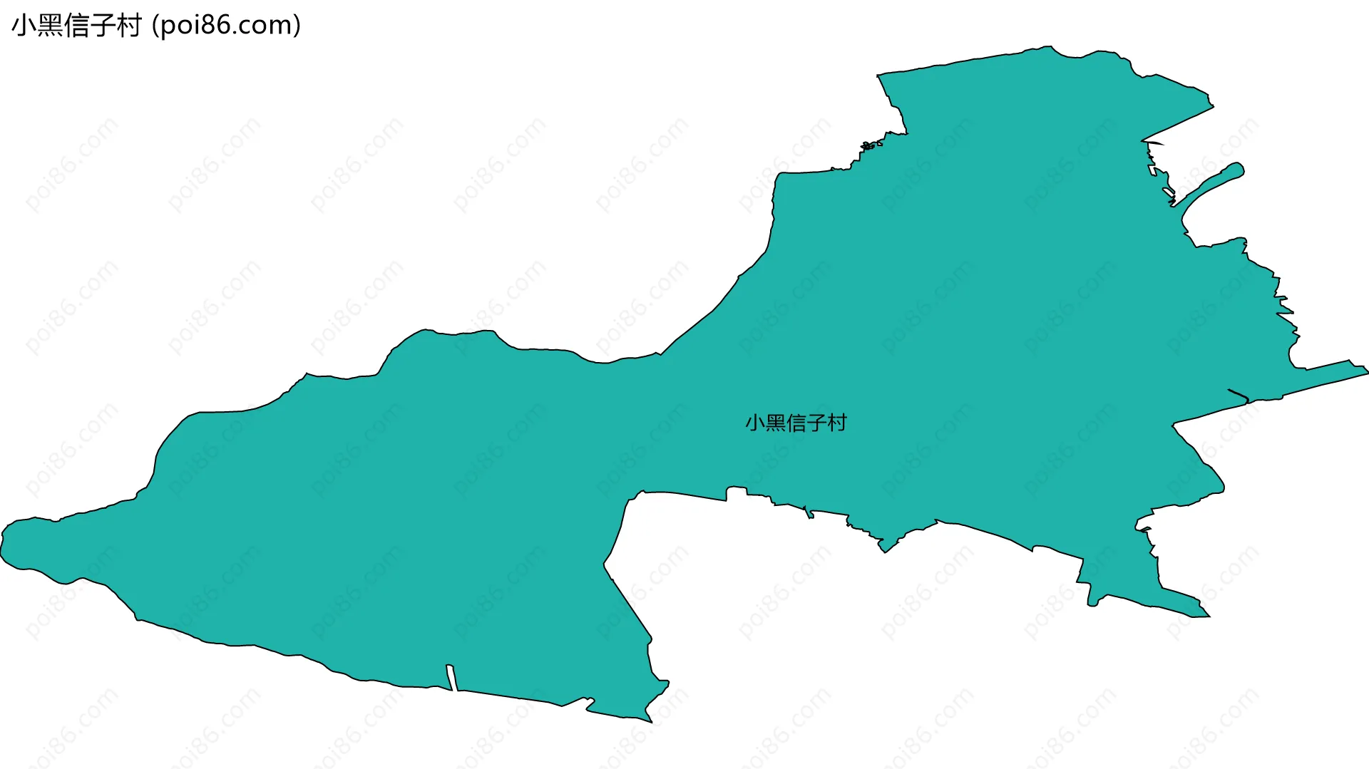 小黑信子村边界地图