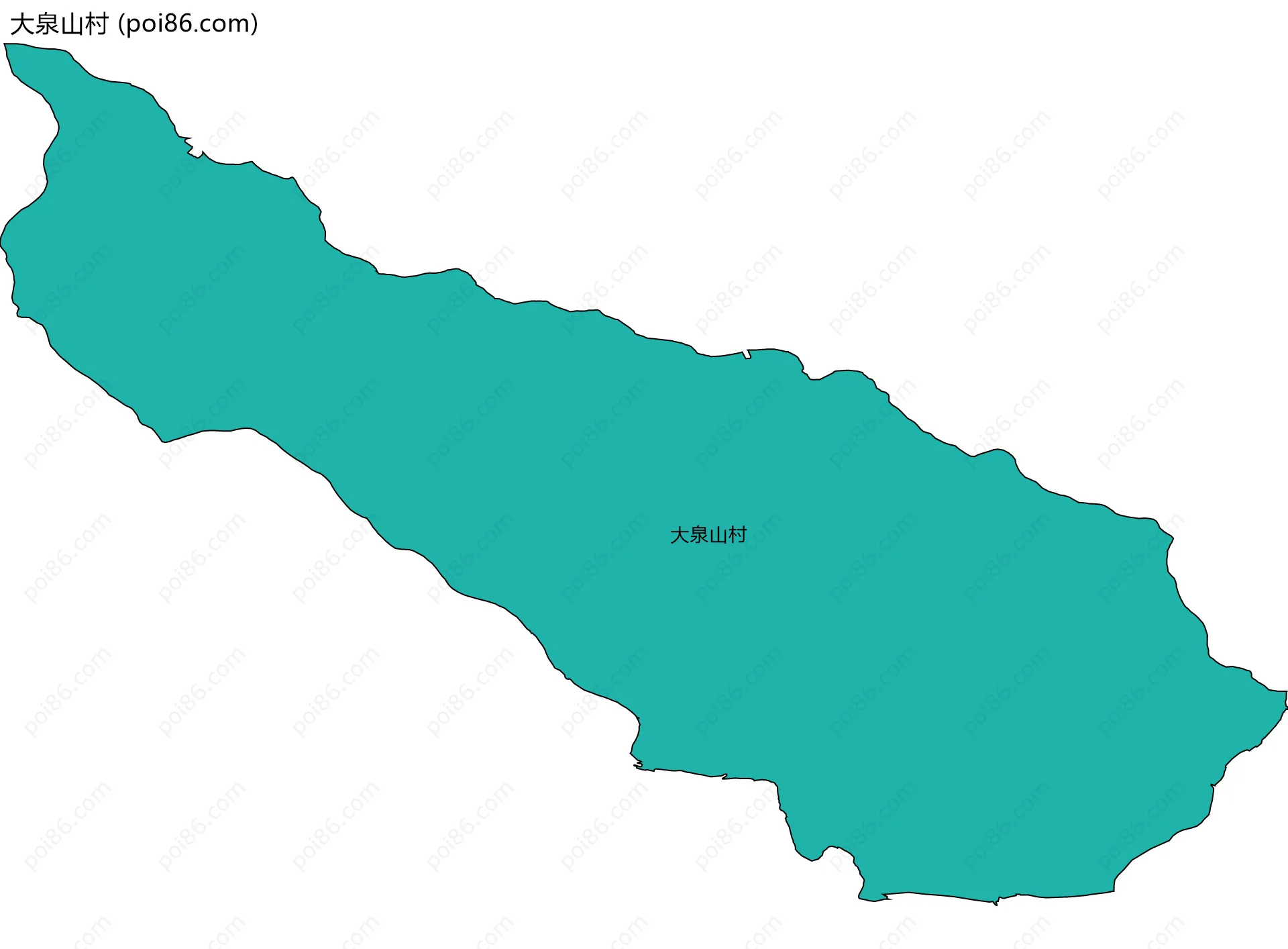 大泉山村边界地图