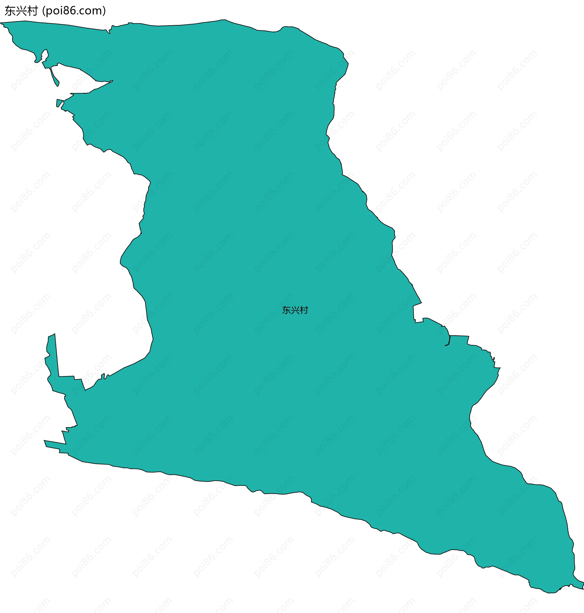 东兴村边界地图