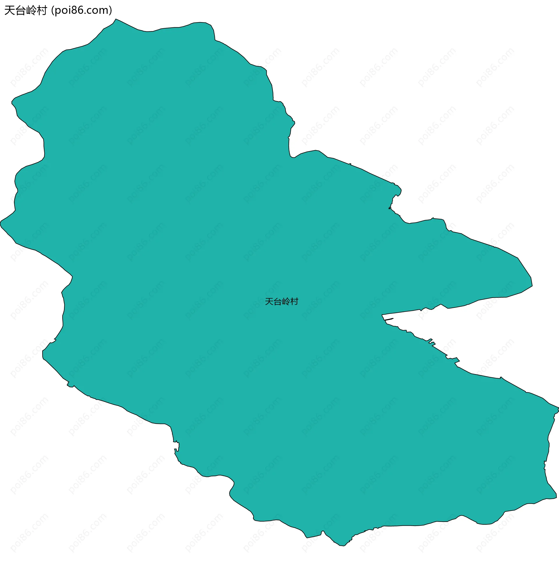天台岭村边界地图