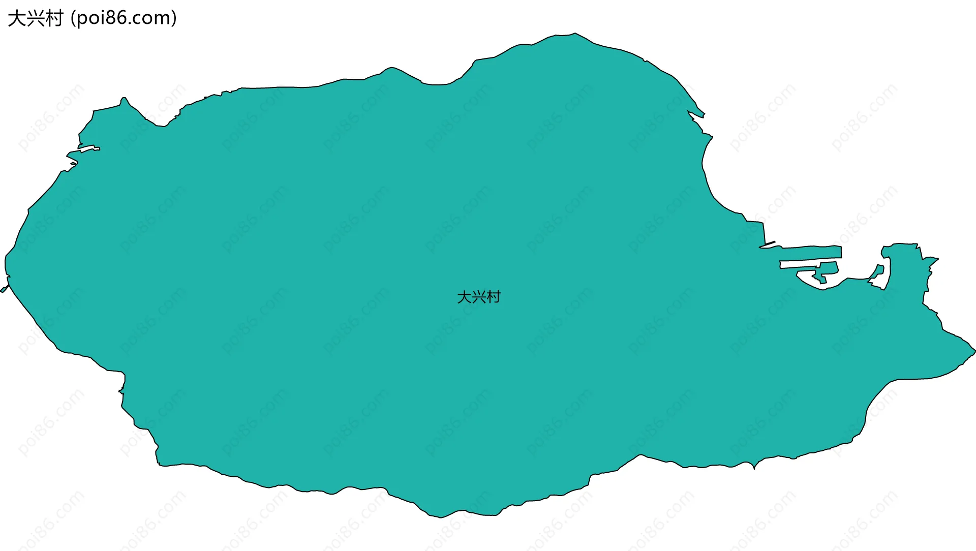 大兴村边界地图