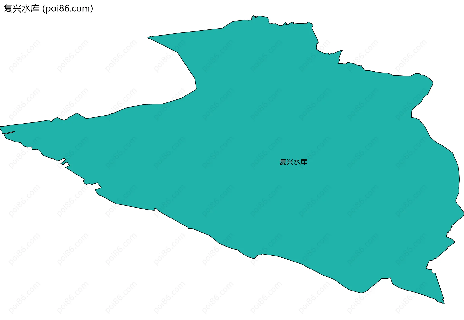复兴水库边界地图