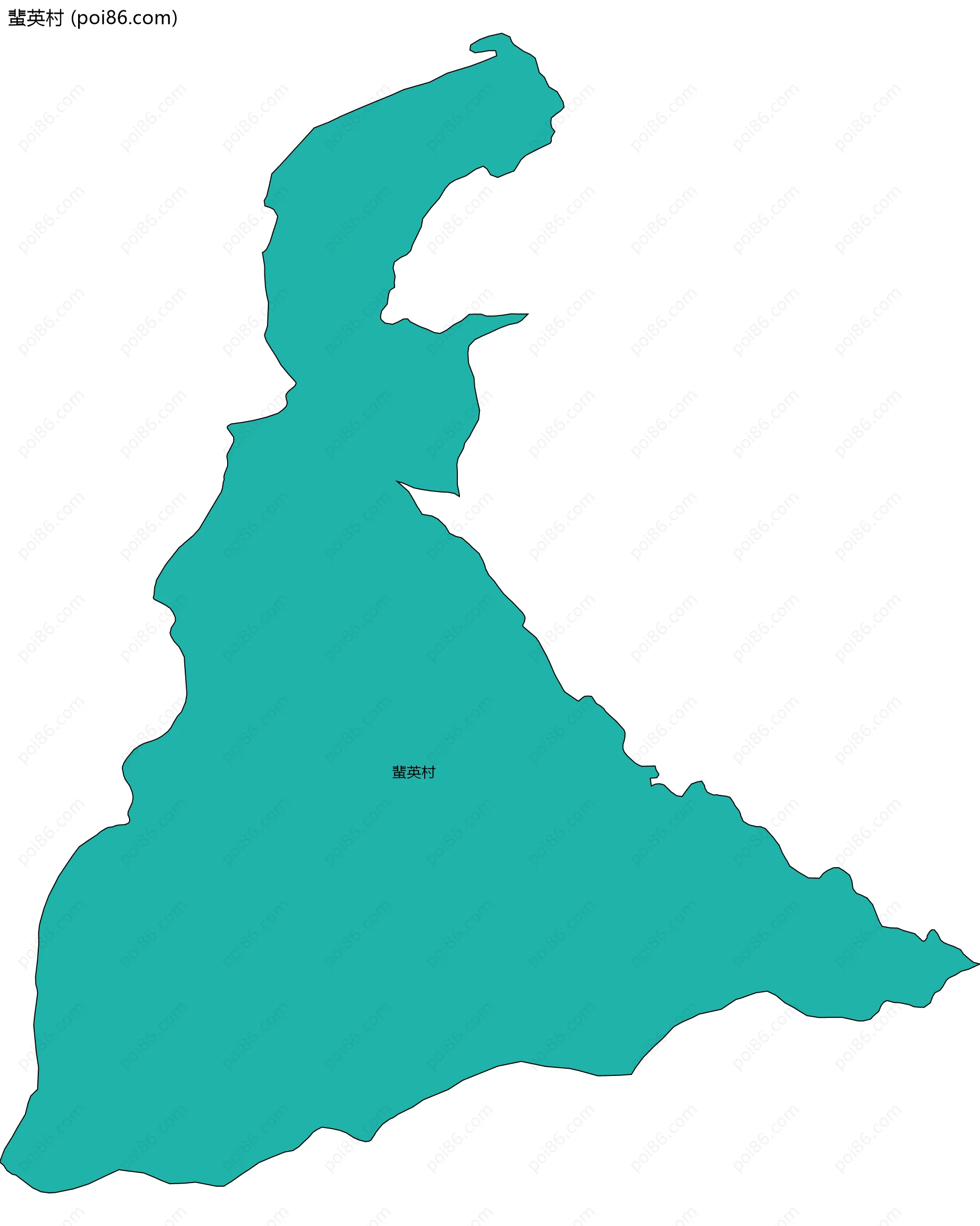 蜚英村边界地图