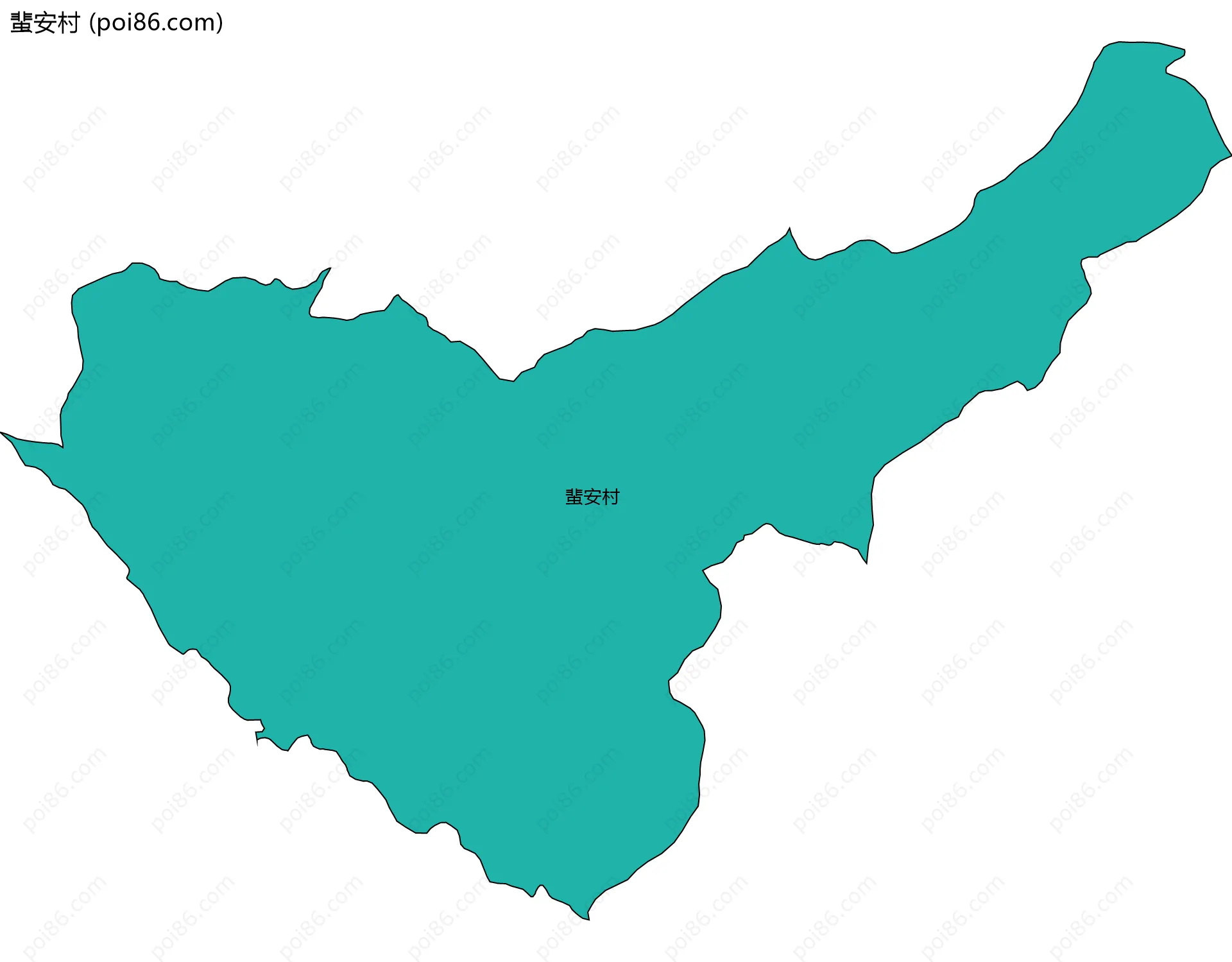 蜚安村边界地图