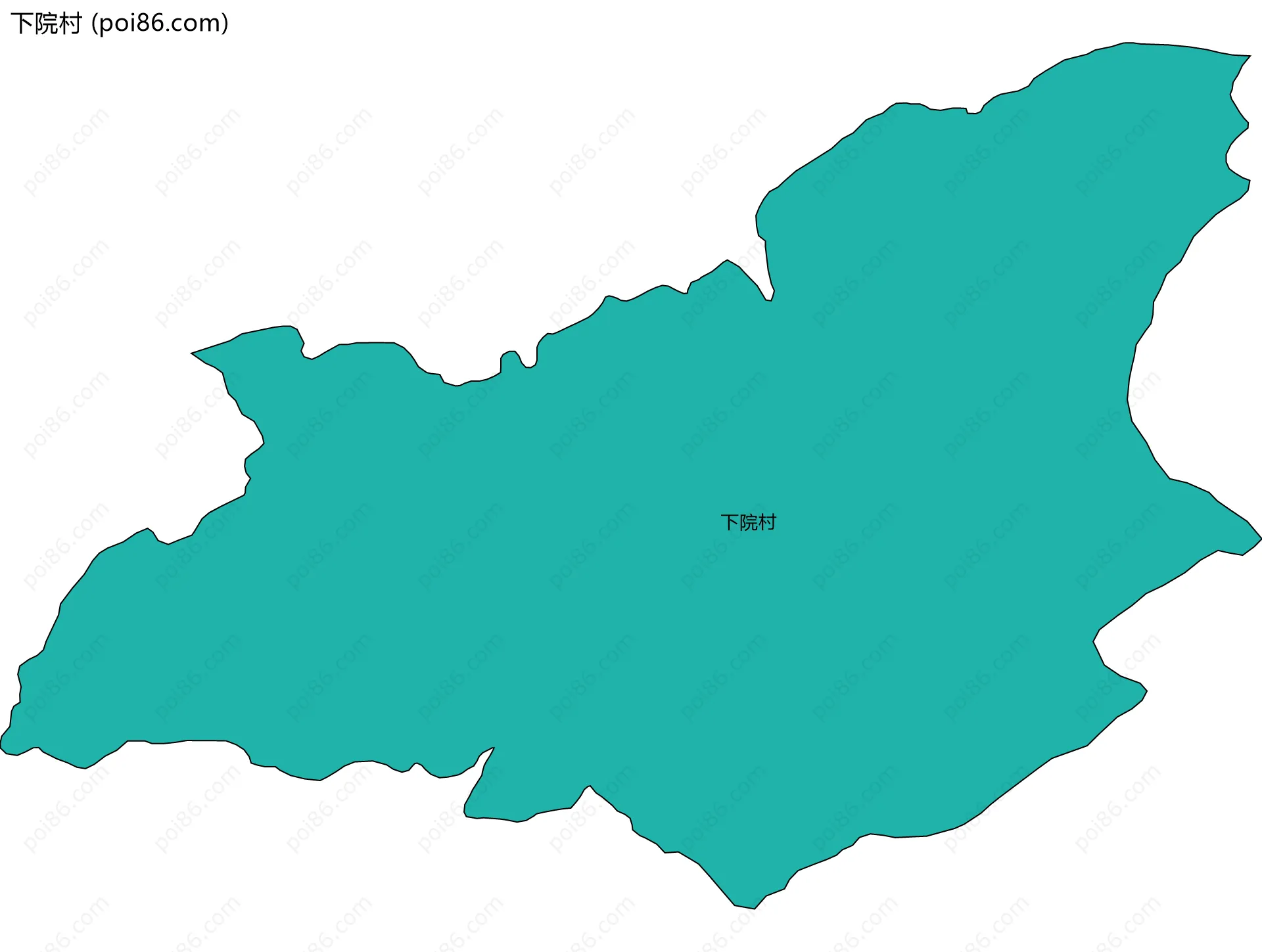 下院村边界地图