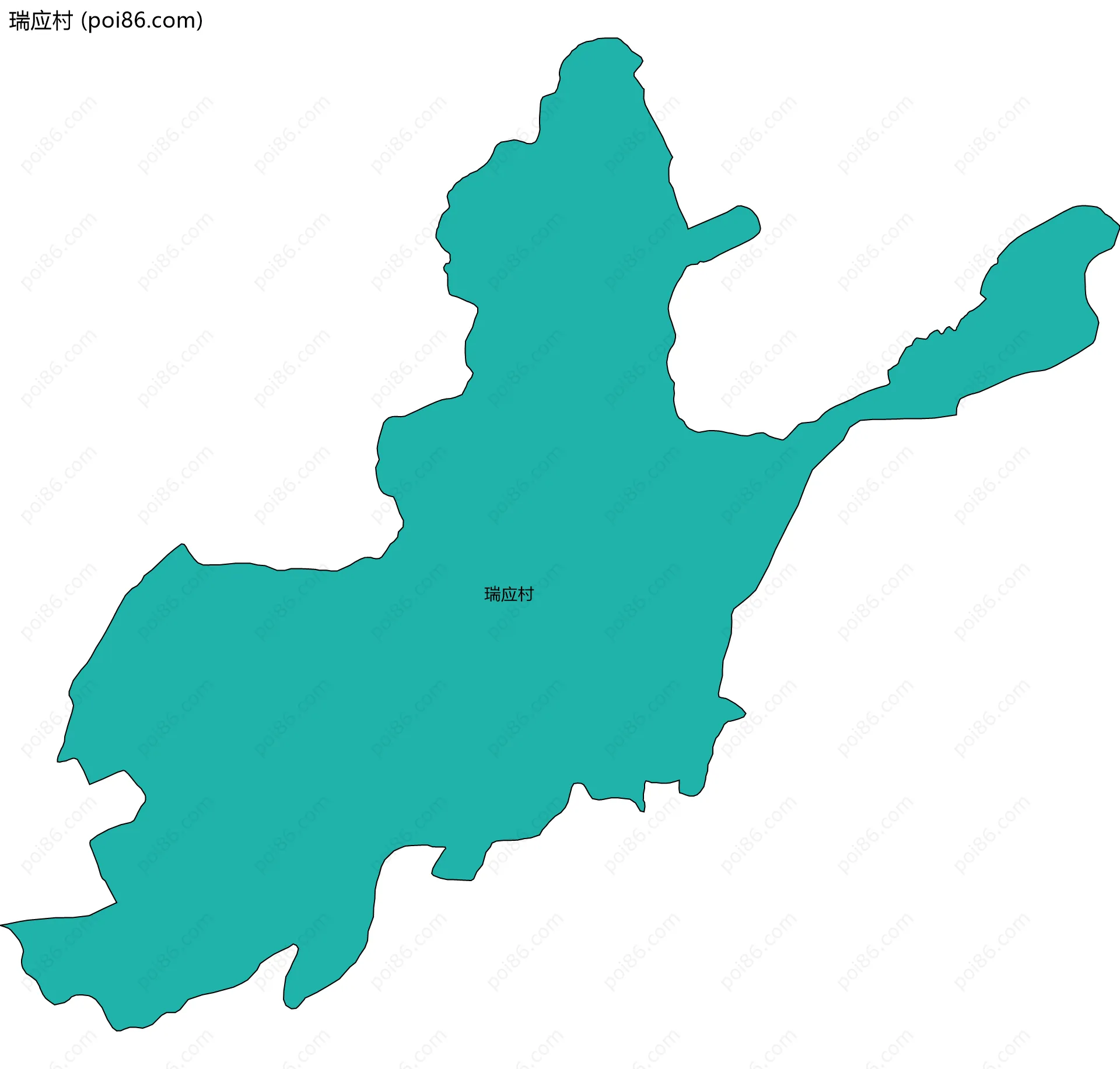 瑞应村边界地图